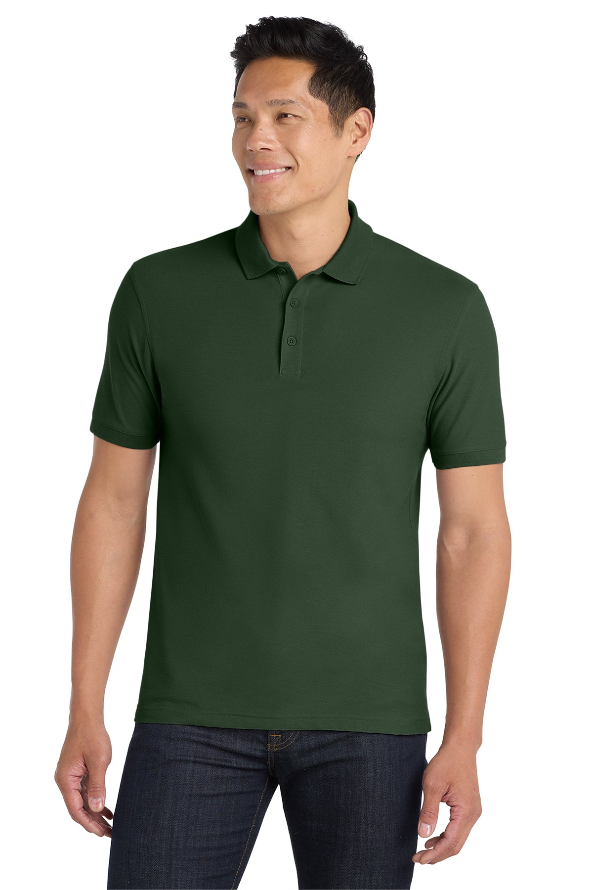 Port Authority K100 Core Classic Pique Polo in Deep Forest Green