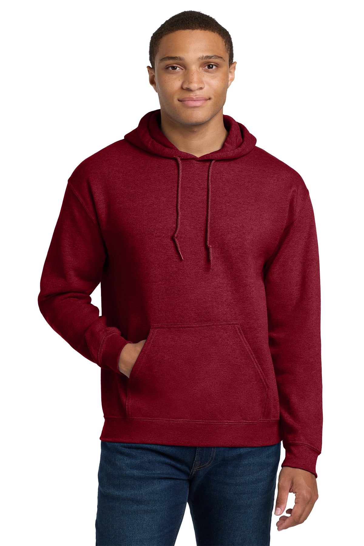 Gildan® 18500 Heavy Blend™ Hooded Sweatshirt - Antique Cherry Red