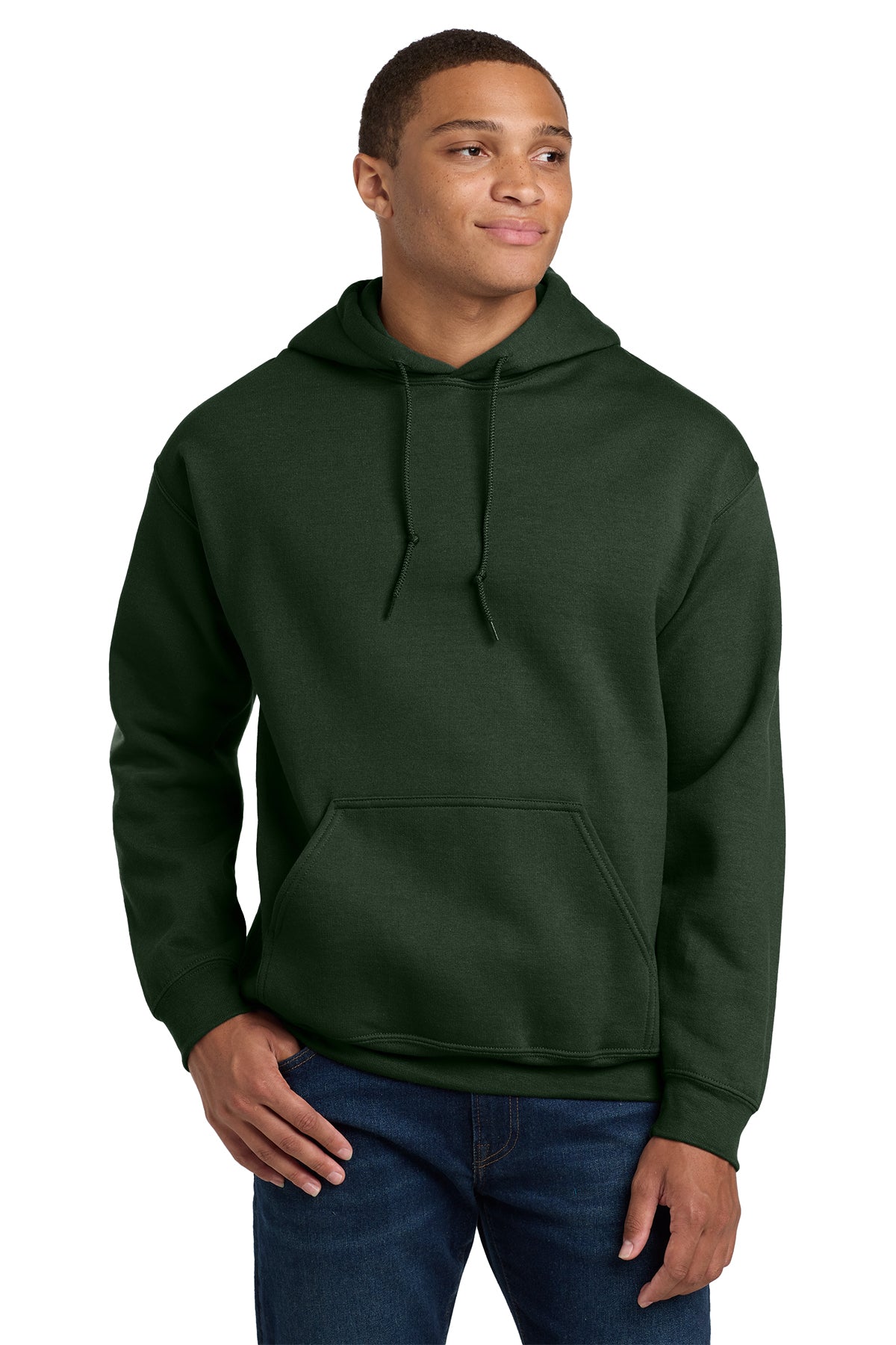 Gildan 18500 Heavy Blend Hooded Sweatshirt in Forest Green