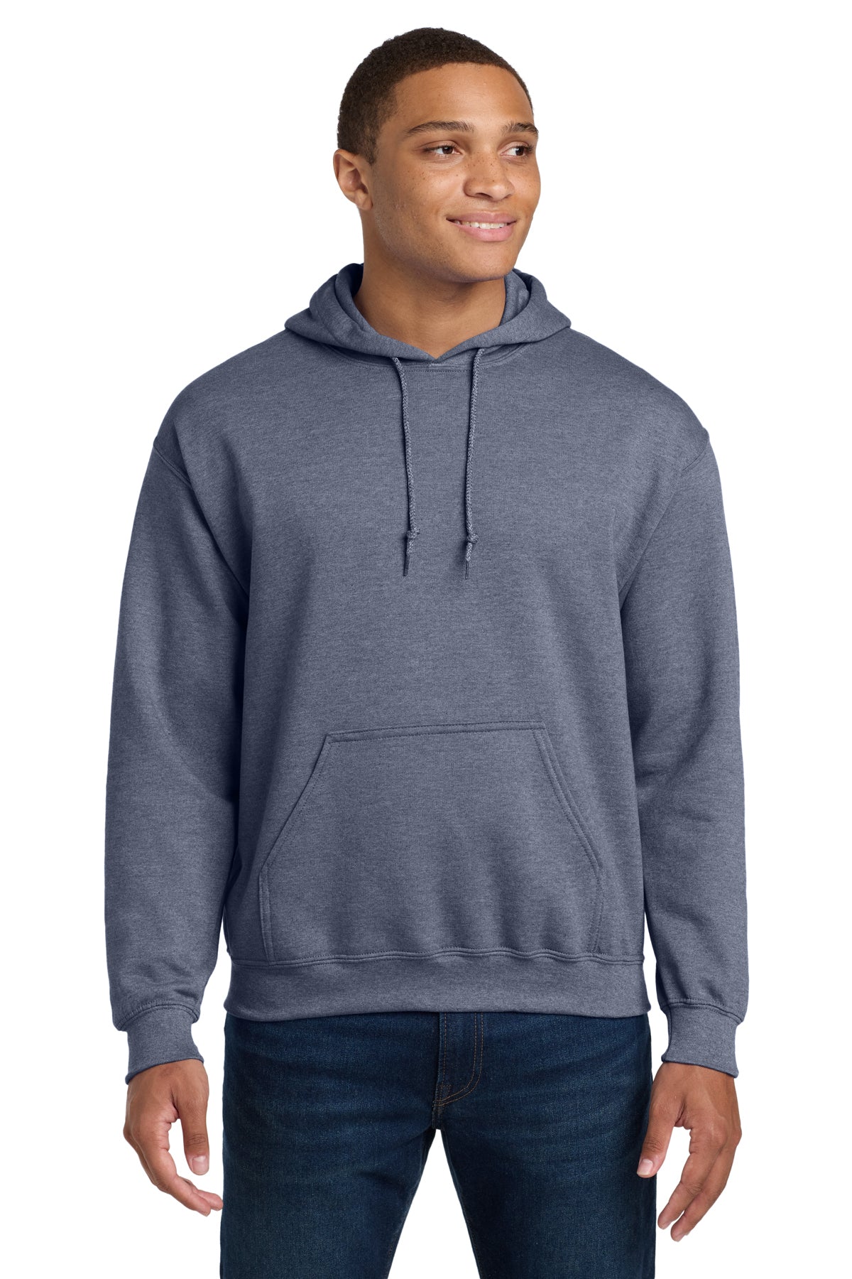 Gildan® 18500 Heavy Blend™ Hooded Sweatshirt - Heather Dark Navy