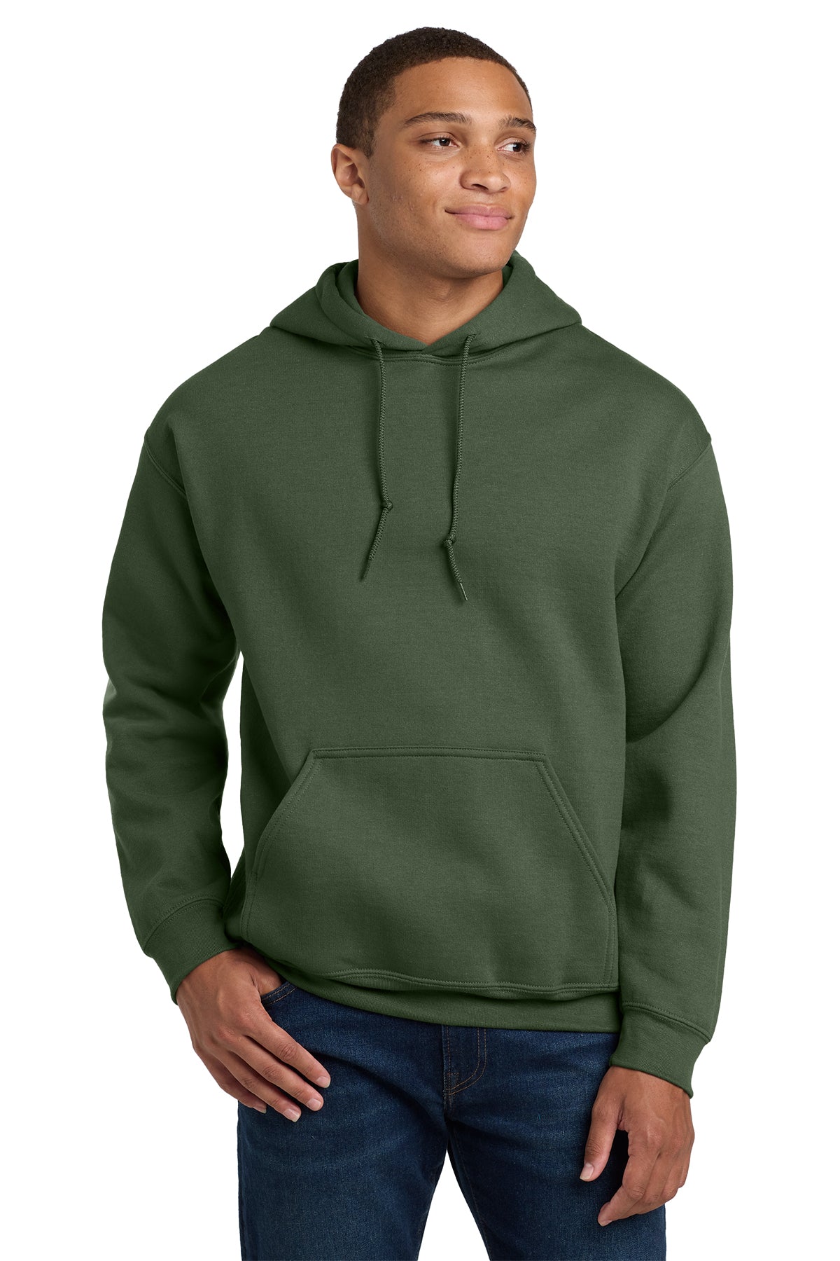 Gildan 18500 Heavy Blend Hooded Sweatshirt in Military Green