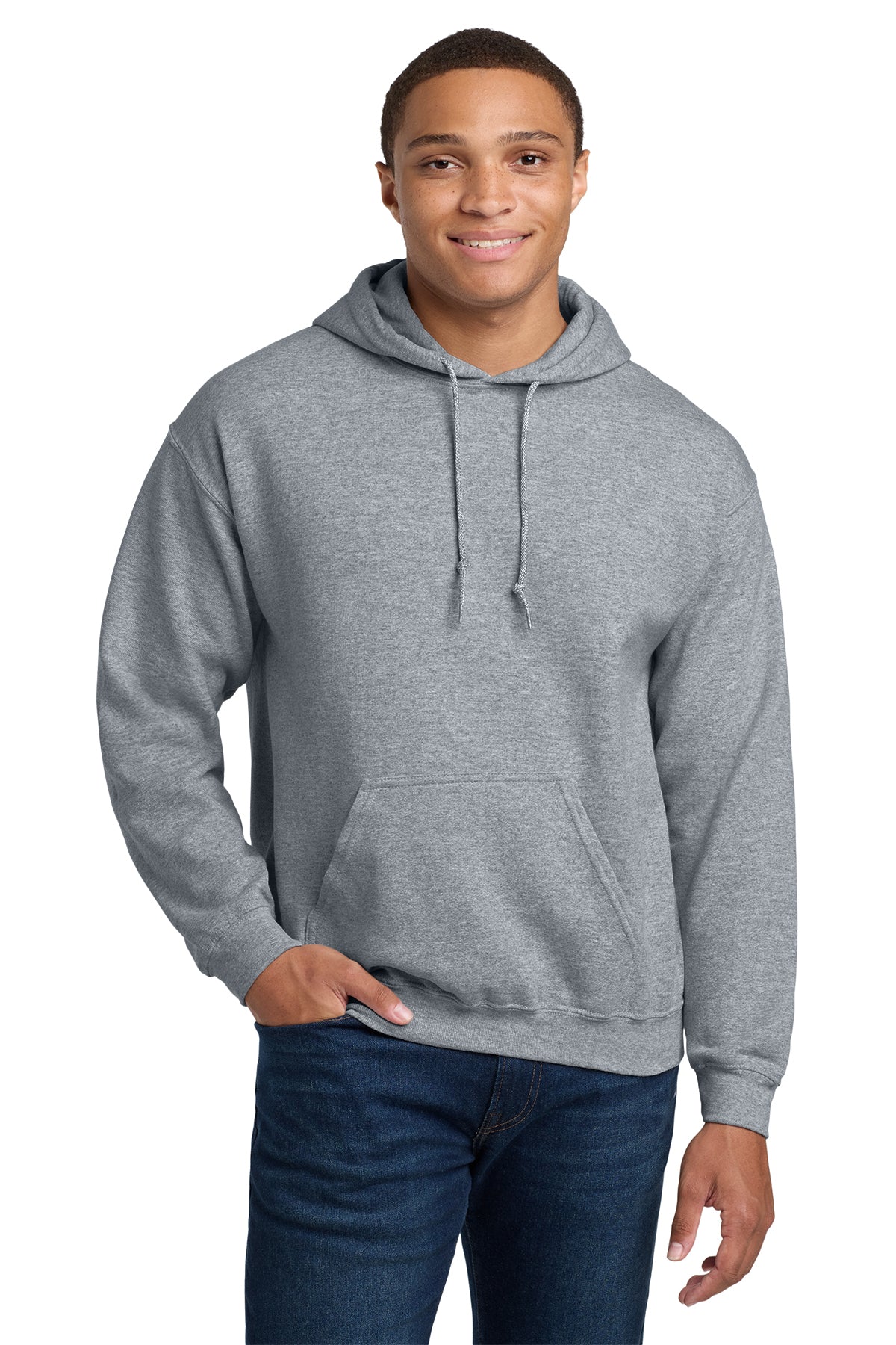 Gildan 18500 Heavy Blend Hooded Sweatshirt in Sport Grey