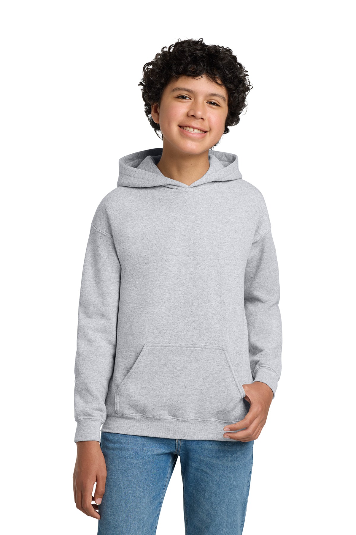 Gildan® 18500B Youth Heavy Blend™ Hooded Sweatshirt - Ash Grey