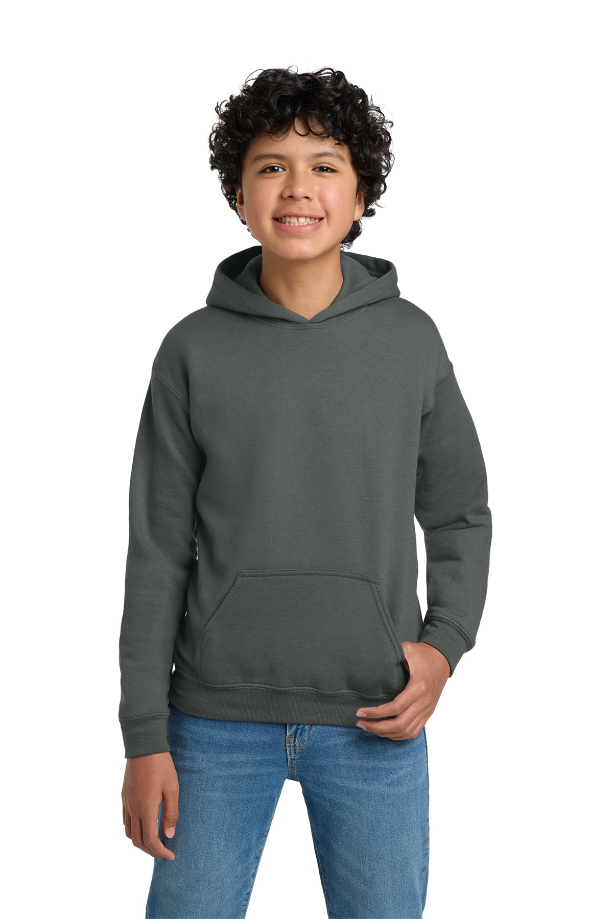 Gildan® 18500B Youth Heavy Blend™ Hooded Sweatshirt - Charcoal