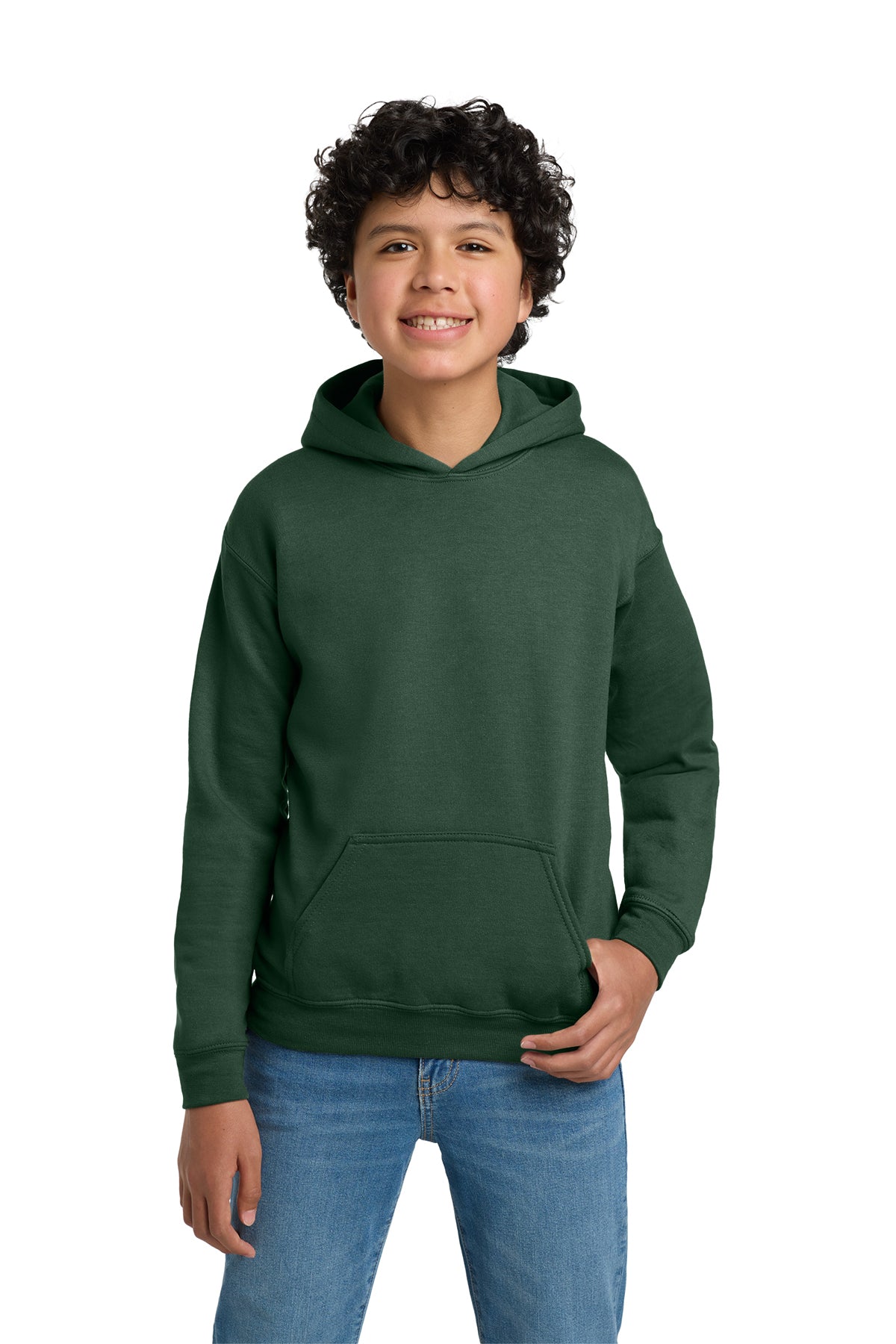Gildan® 18500B Youth Heavy Blend™ Hooded Sweatshirt - Fan Dark Green