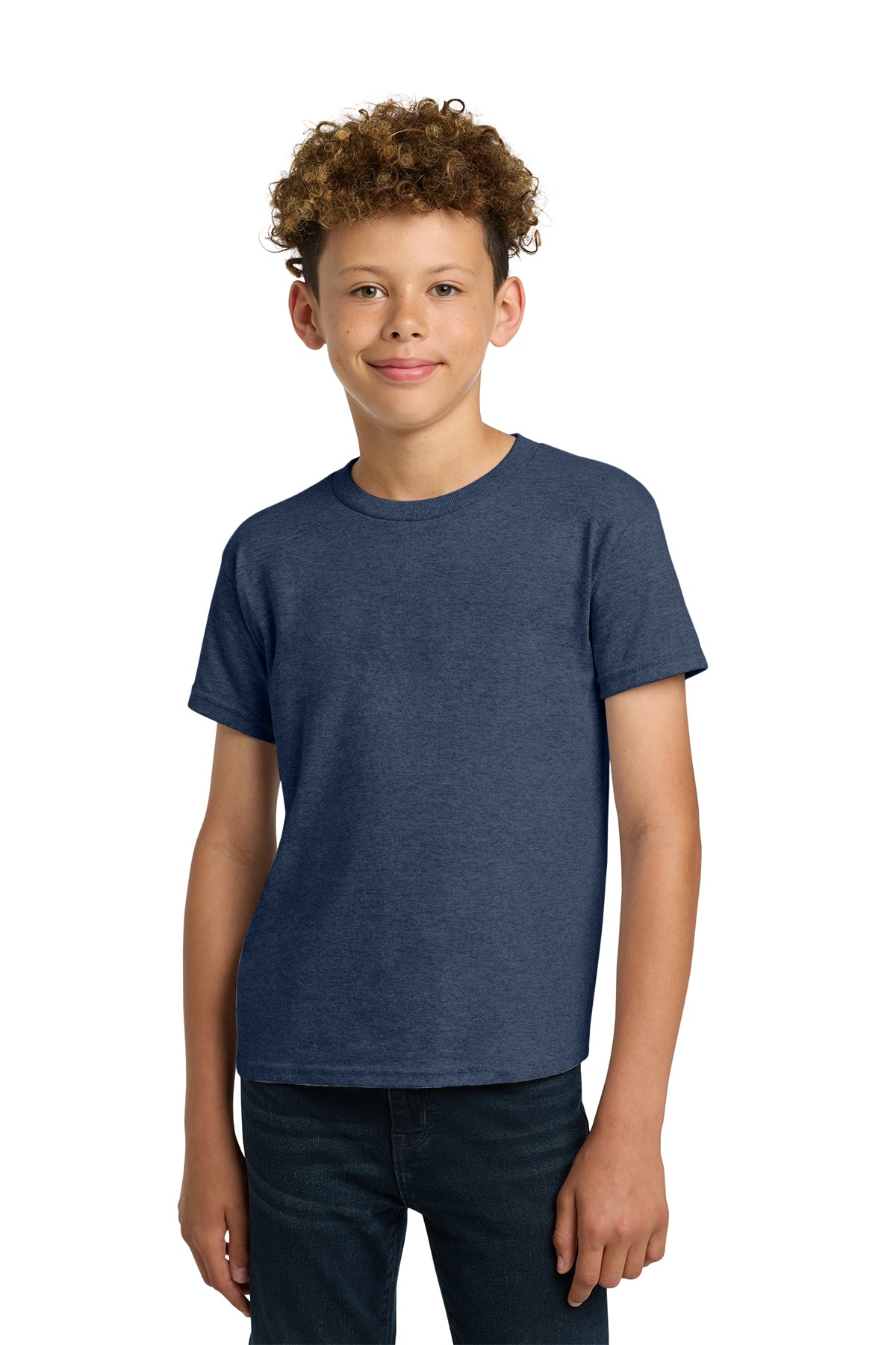 Gildan® 5000B Youth Heavy Cotton™ 100% Cotton T-Shirt - Heather Navy