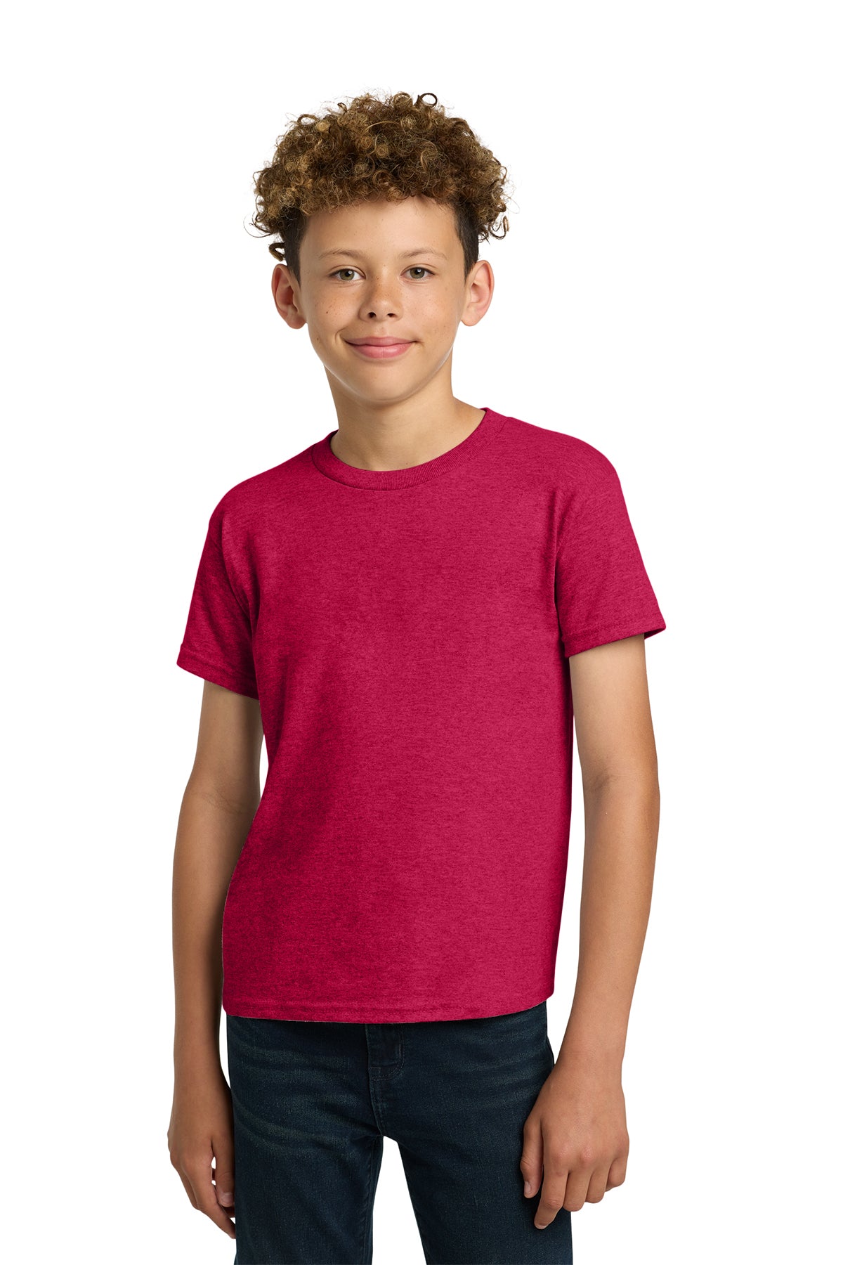 Gildan® 5000B Youth Heavy Cotton™ 100% Cotton T-Shirt - Heather Red