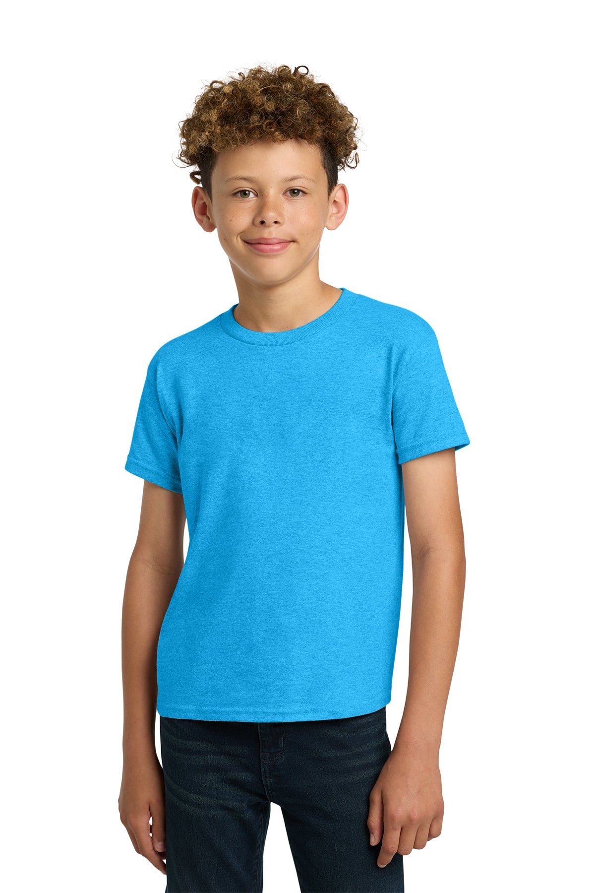 Gildan® 5000B Youth Heavy Cotton™ 100% Cotton T-Shirt - Heather Sapphire