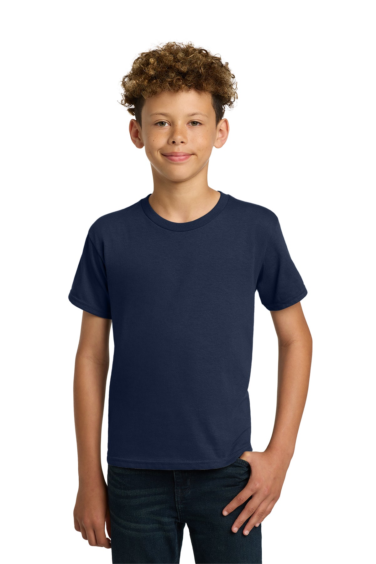 Gildan 5000B Youth Heavy Cotton 100% Cotton T-Shirt in Navy