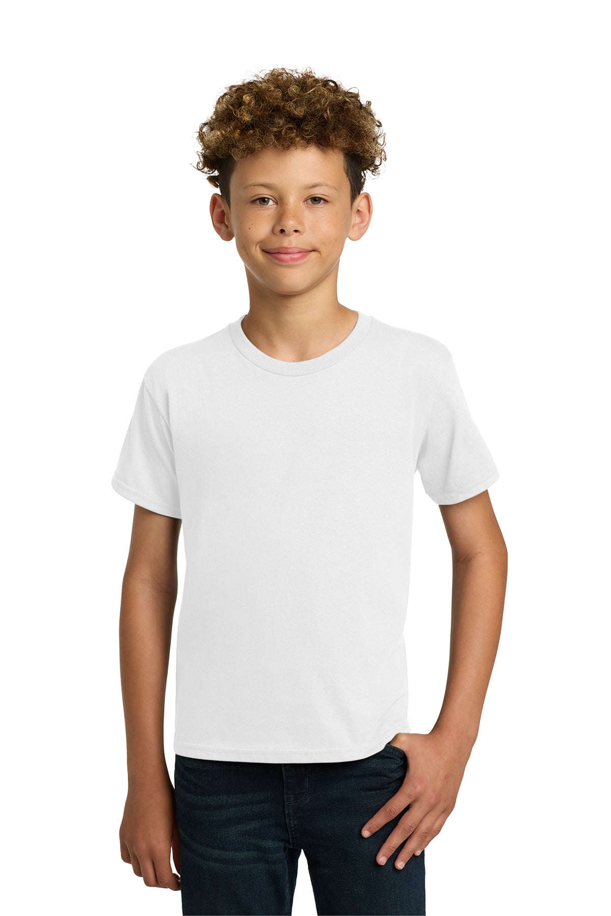 Gildan 5000B Youth Heavy Cotton 100% Cotton T-Shirt in White