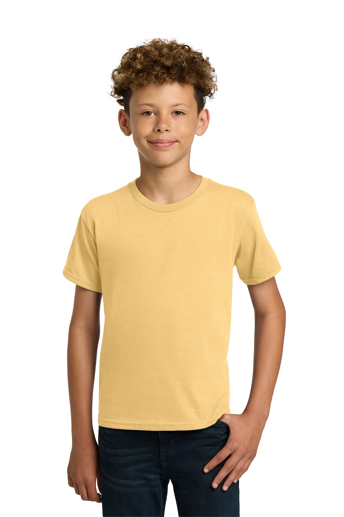 Gildan® 5000B Youth Heavy Cotton™ 100% Cotton T-Shirt - Yellow Haze