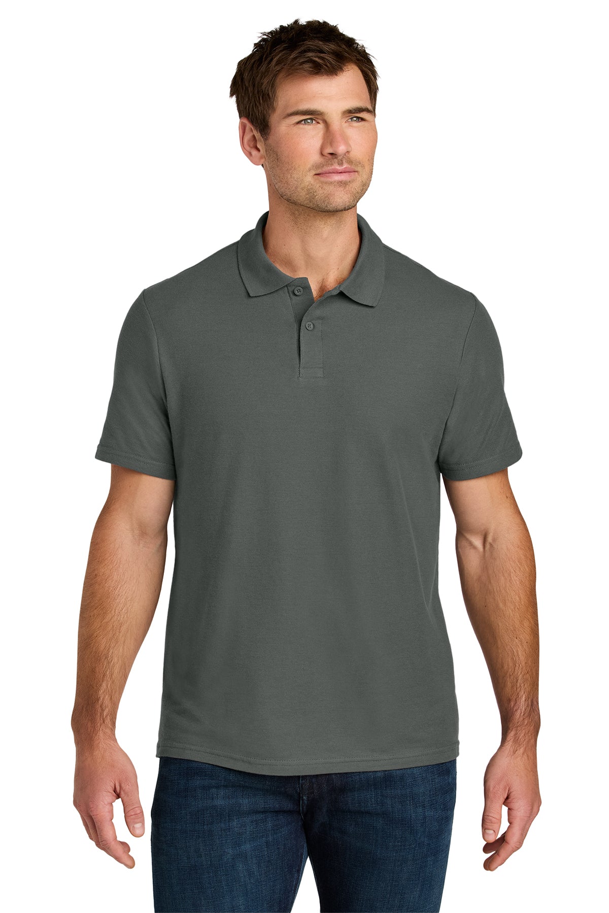 Gildan 64800 Softstyle Pique Polo in Charcoal