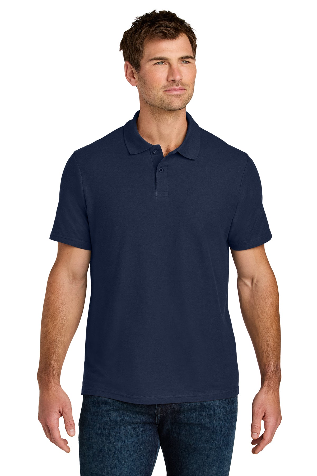 Gildan 64800 Softstyle Pique Polo in Navy