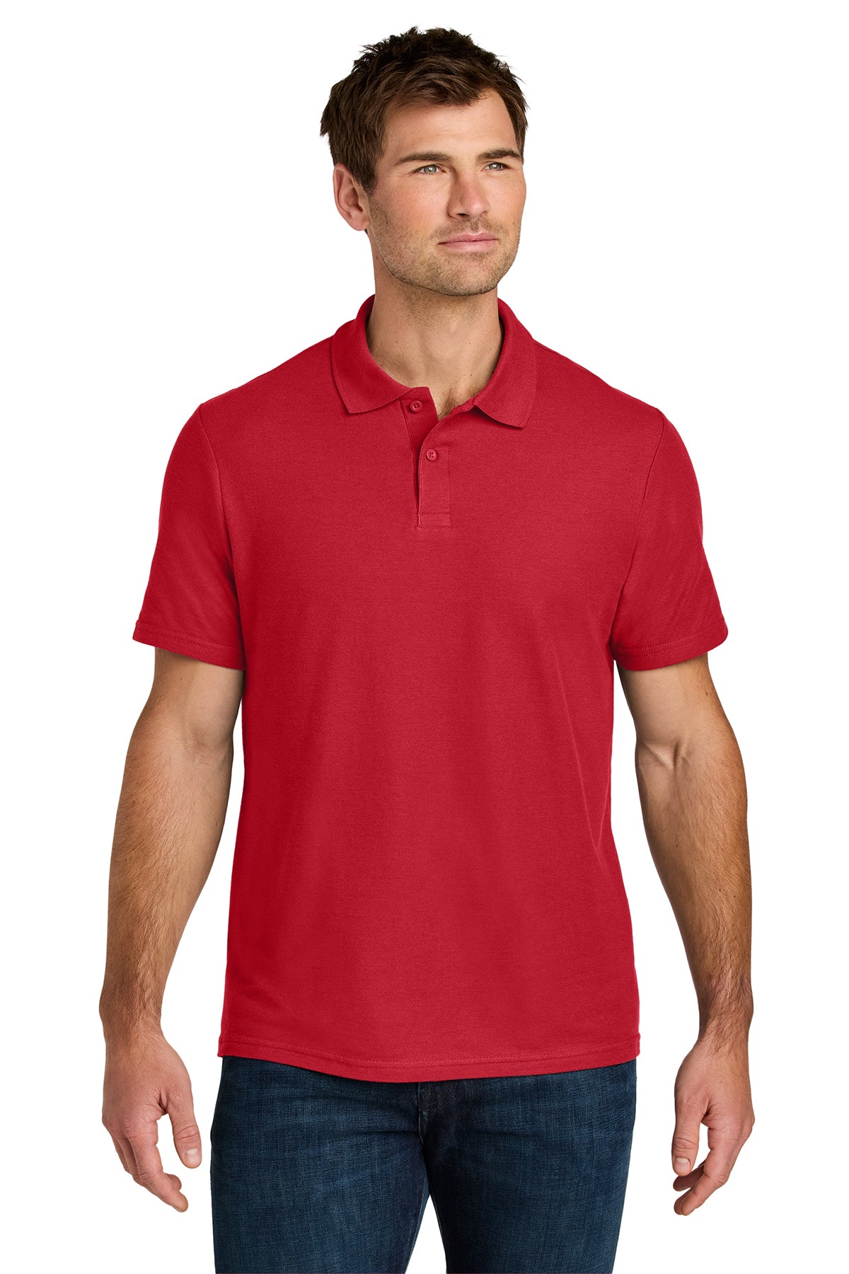 Gildan 64800 Softstyle Pique Polo in Red
