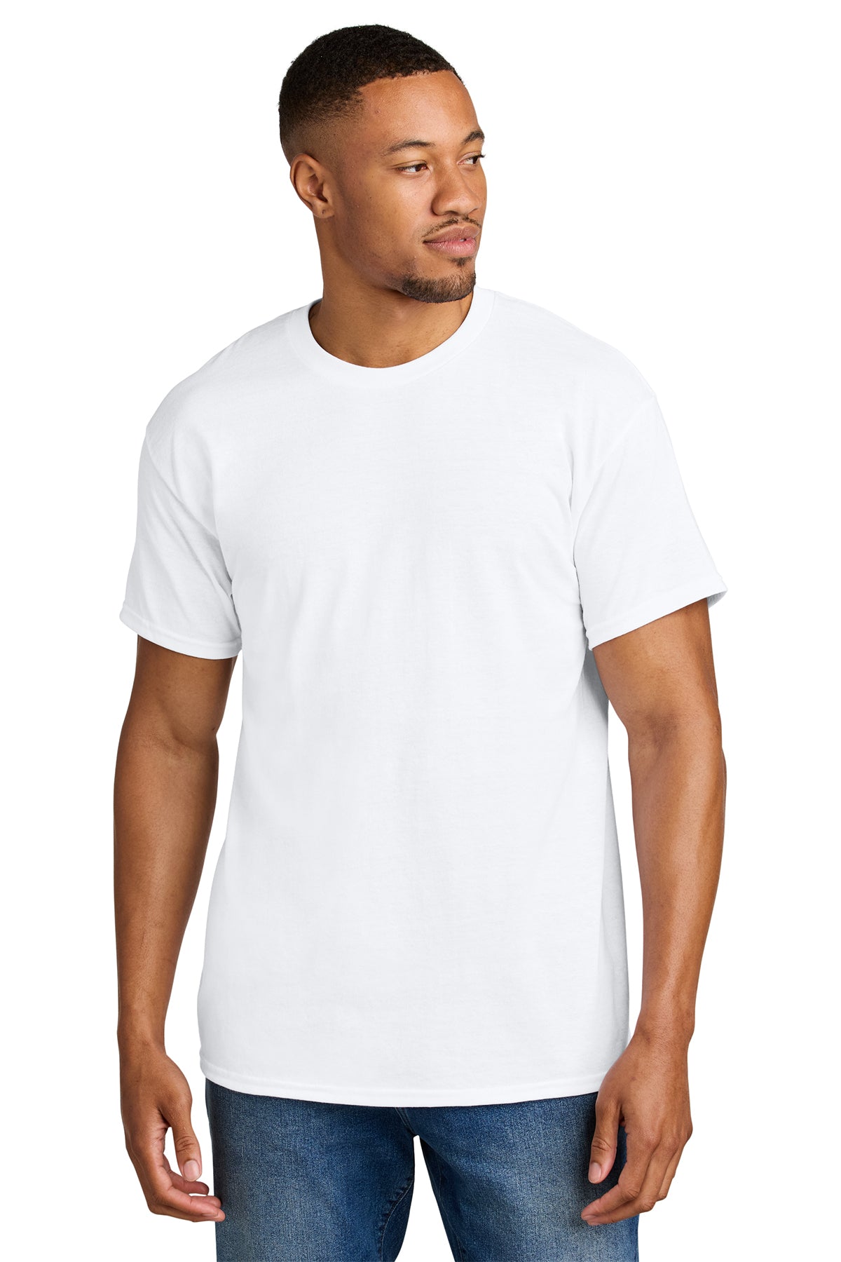 Gildan 8000 DryBlend 50 Cotton/50 Poly T-Shirt in White