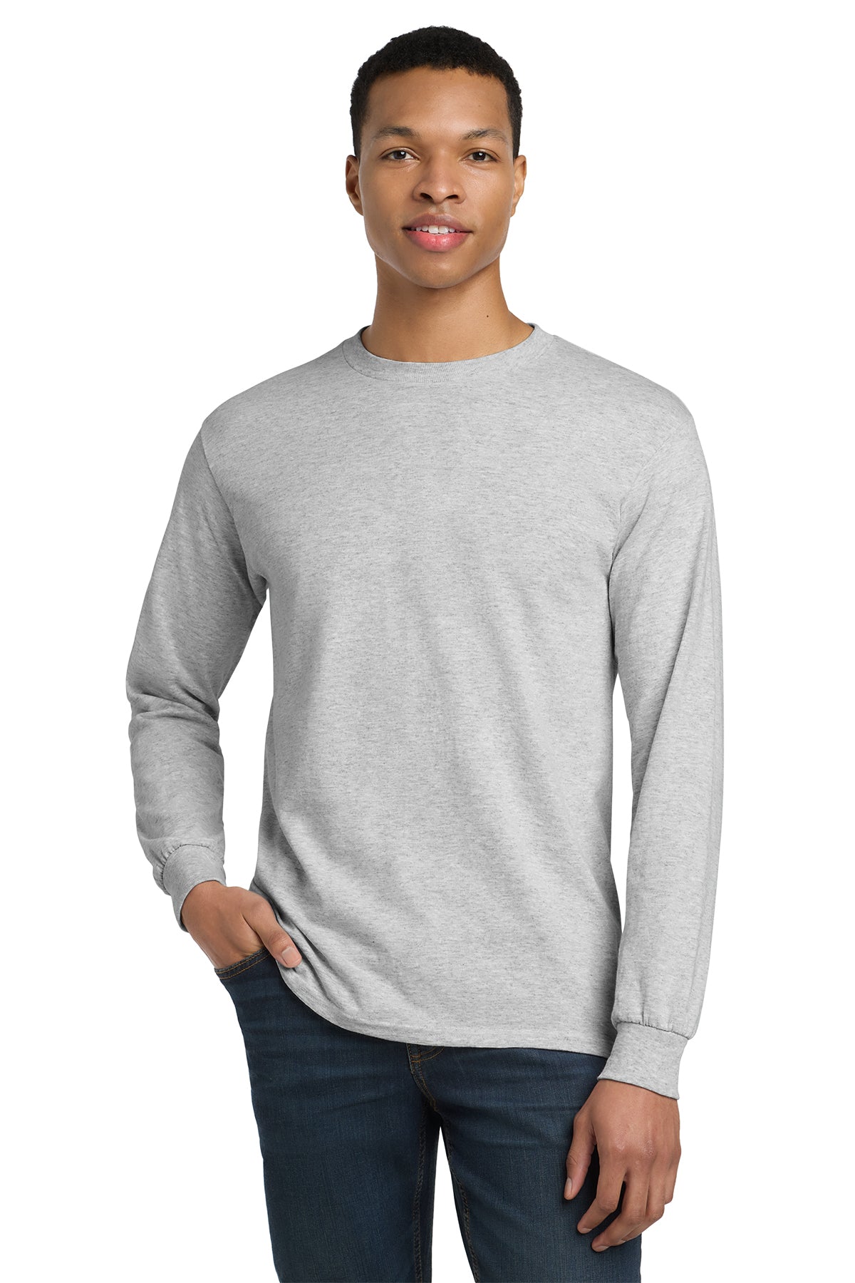 Gildan® 8400 DryBlend® 50 Cotton/50 Poly Long Sleeve T-Shirt - Ash Grey