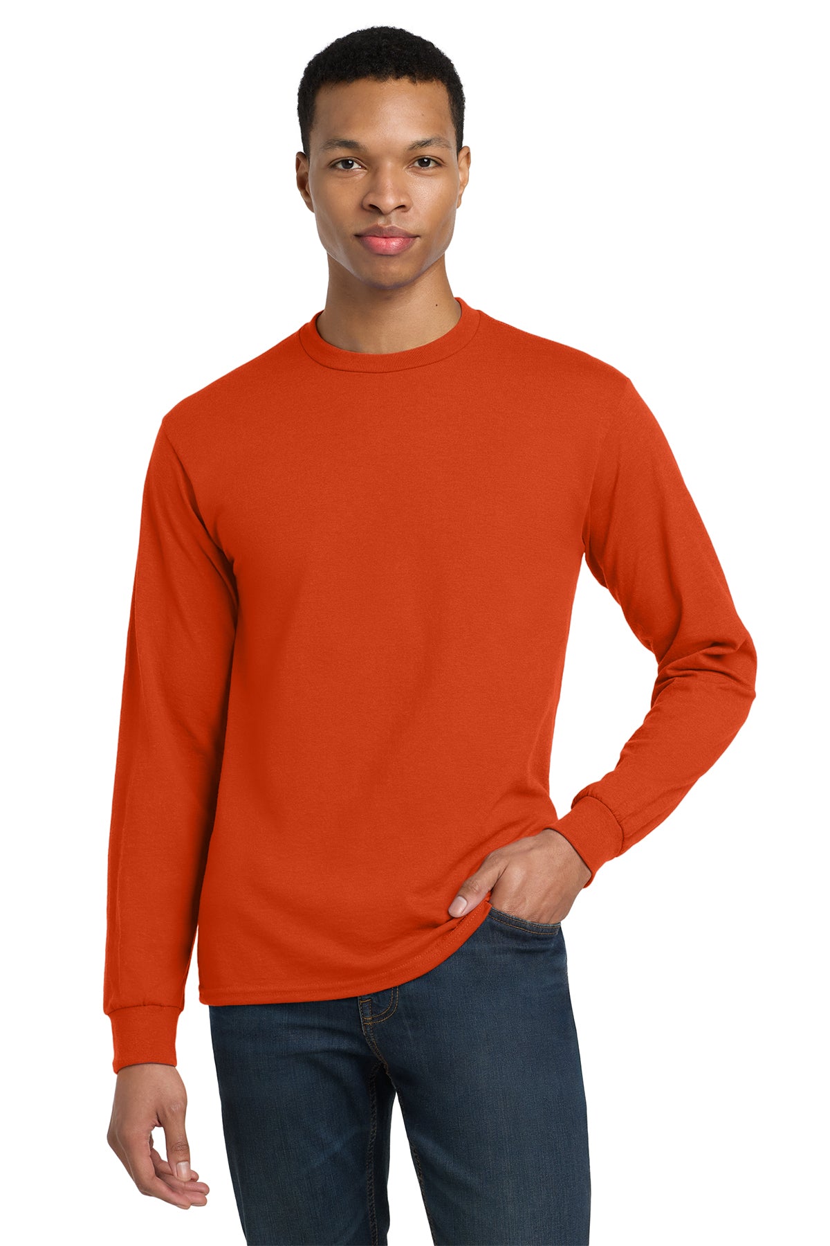 Gildan® 8400 DryBlend® 50 Cotton/50 Poly Long Sleeve T-Shirt - Orange