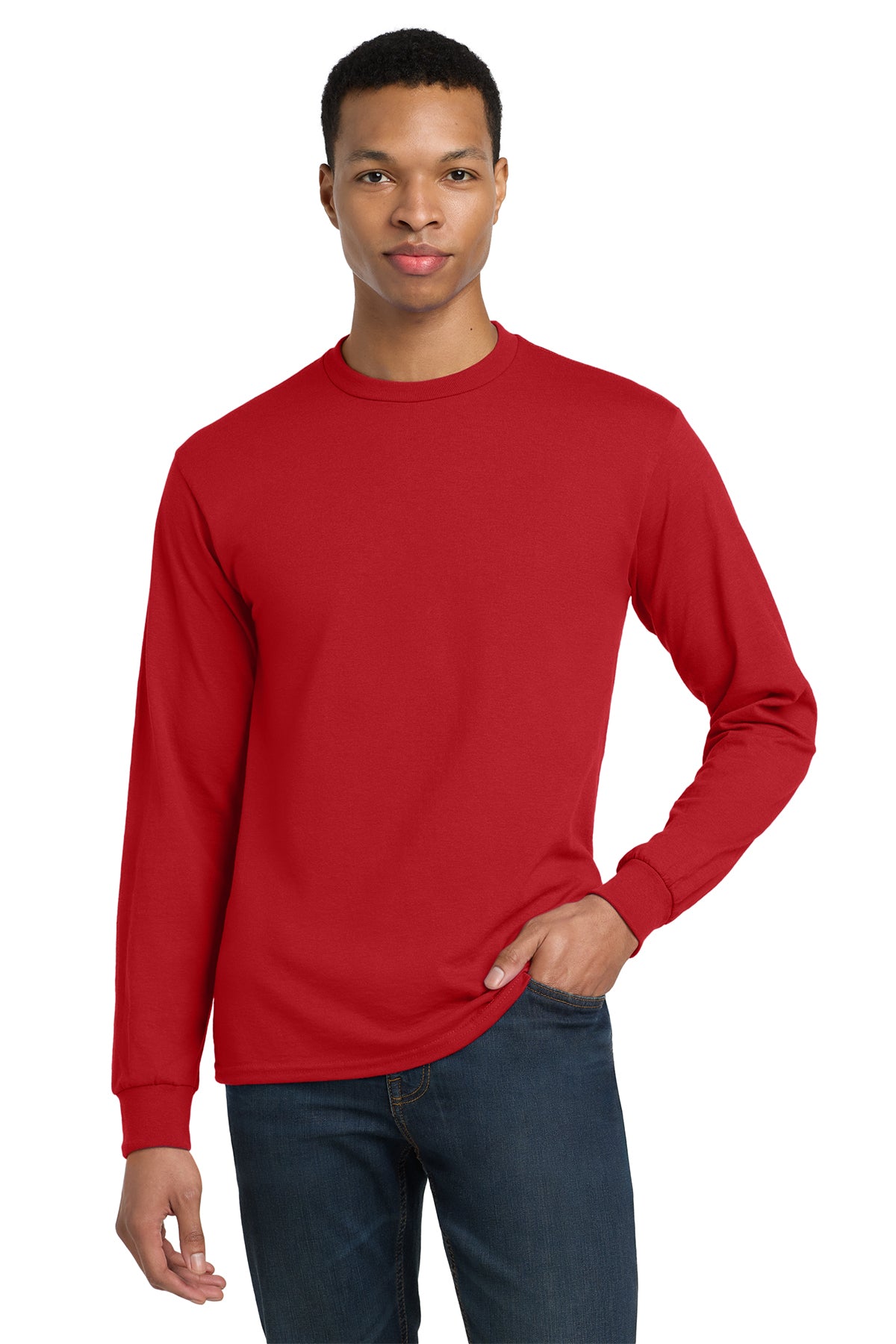 Gildan 8400 DryBlend 50 Cotton/50 Poly Long Sleeve T-Shirt in Red