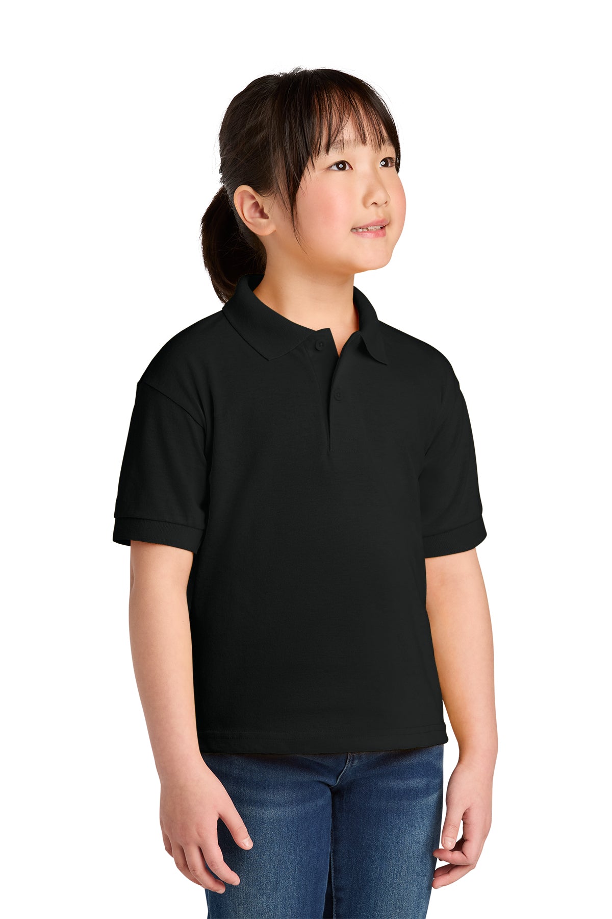 Gildan® 8800B Youth DryBlend® 6-Ounce Jersey Knit Sport Shirt - Black