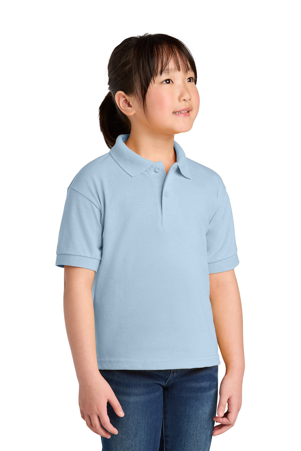 Gildan® 8800B Youth DryBlend® 6-Ounce Jersey Knit Sport Shirt - Light Blue