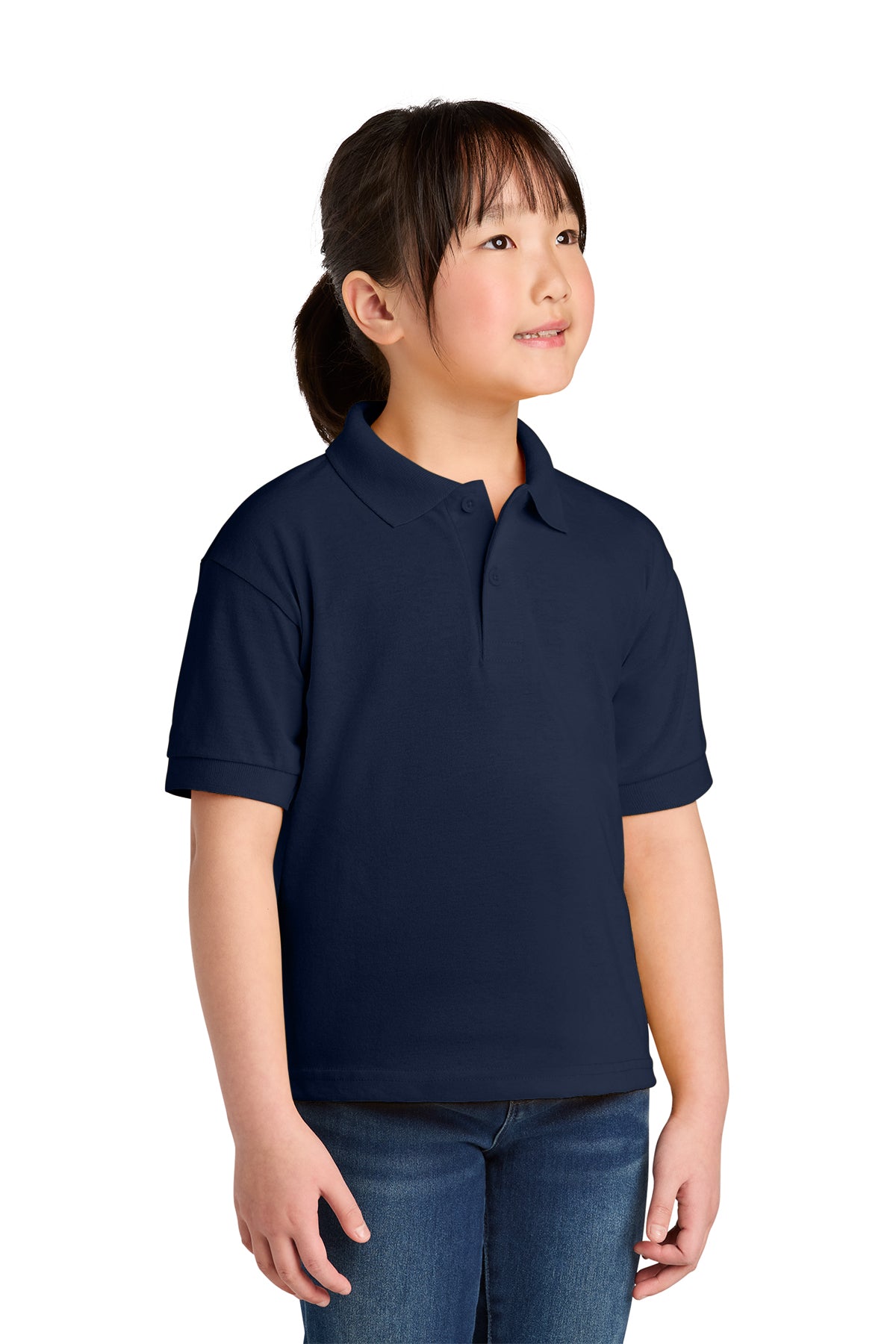 Gildan® 8800B Youth DryBlend® 6-Ounce Jersey Knit Sport Shirt - Navy