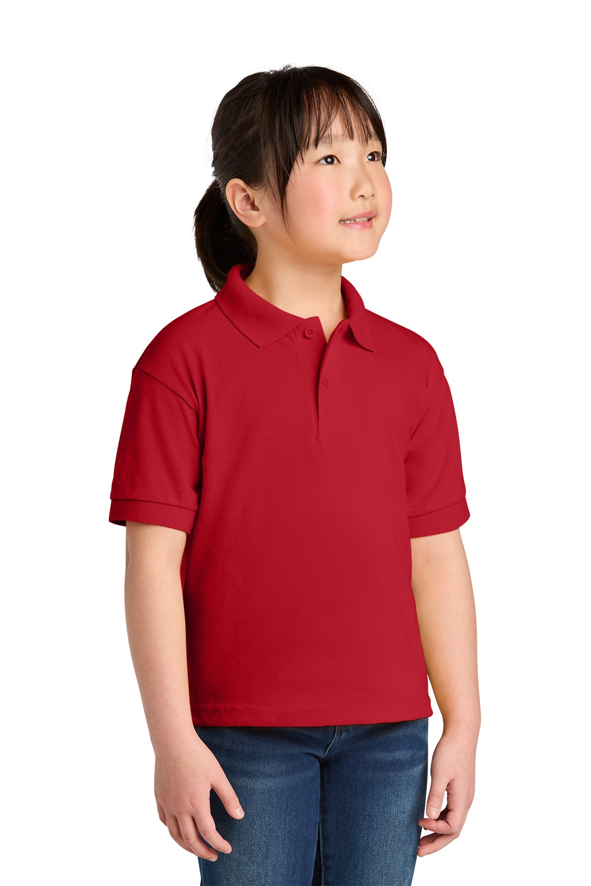 Gildan 8800B Youth DryBlend 6-Ounce Jersey Knit Sport Shirt in Red
