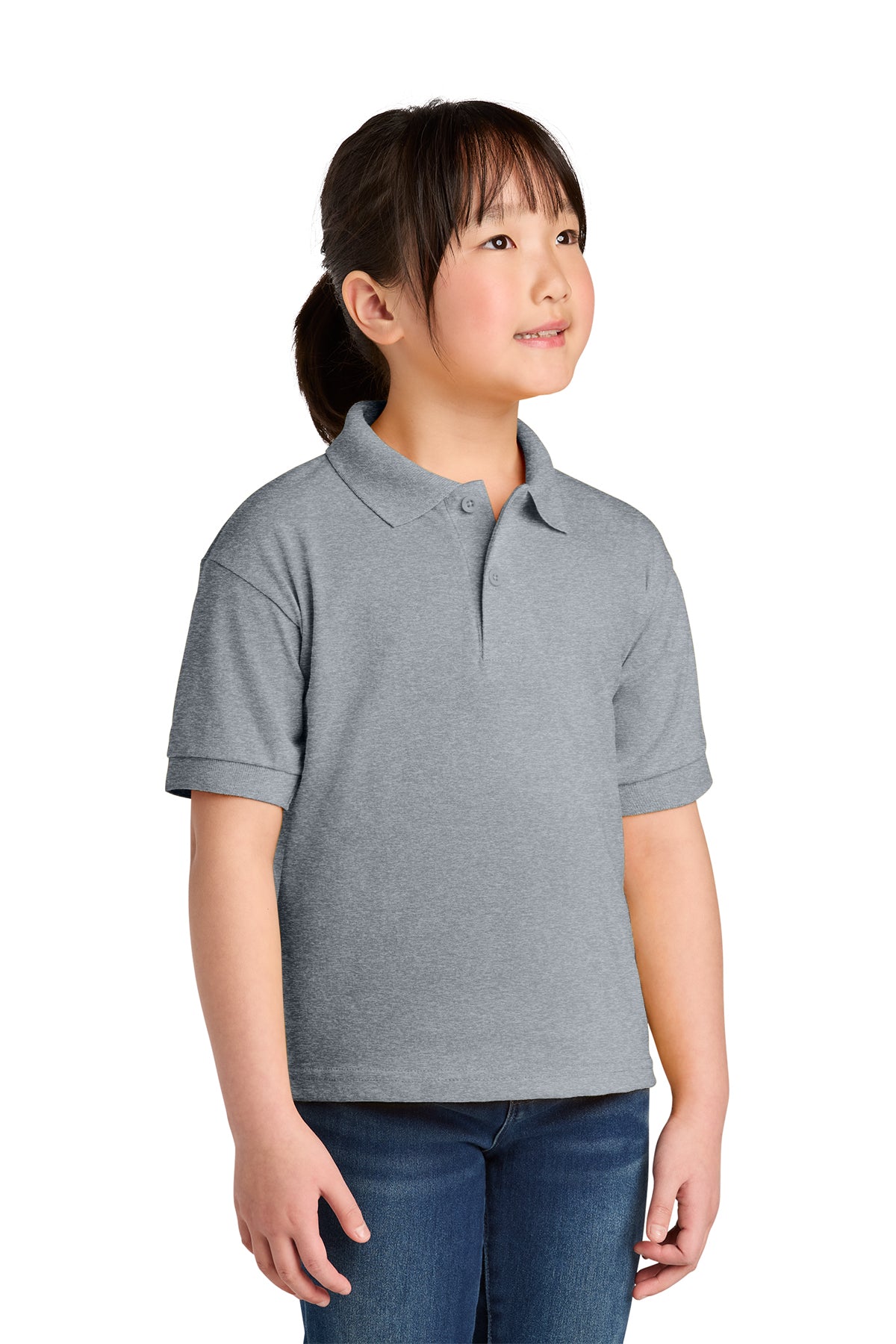 Gildan® 8800B Youth DryBlend® 6-Ounce Jersey Knit Sport Shirt - Sport Grey