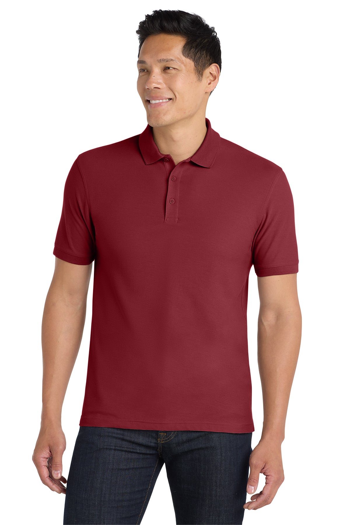 Port Authority® K100 Core Classic Pique Polo - Burgundy