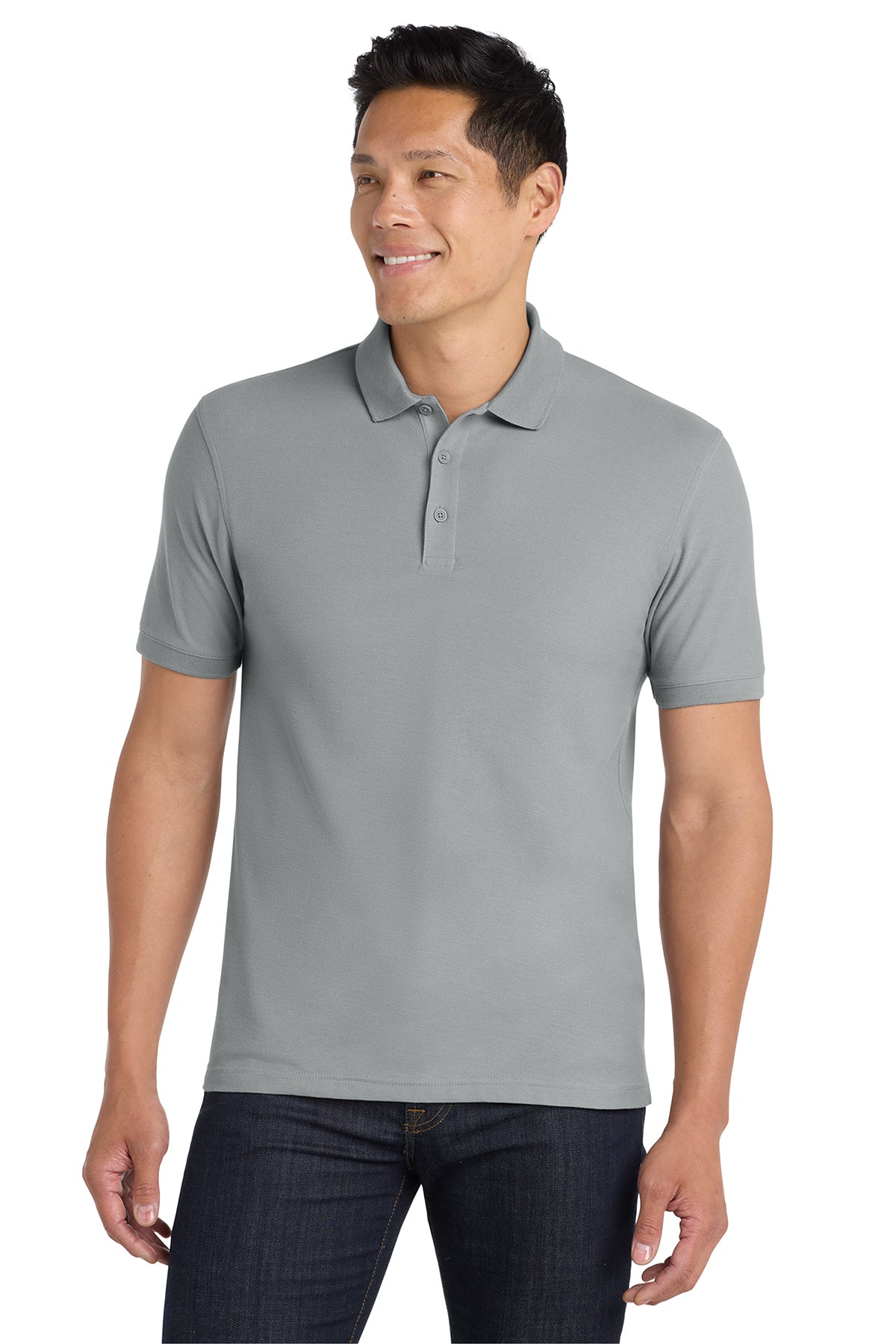 Port Authority® K100 Core Classic Pique Polo - Gusty Grey