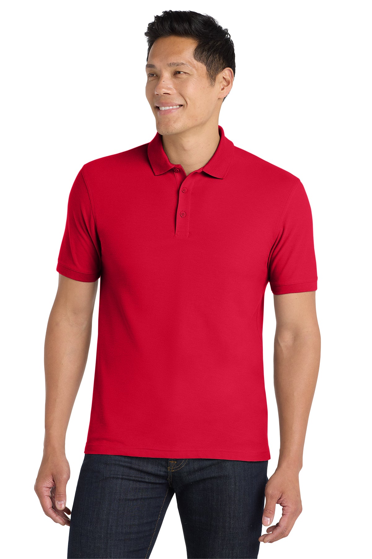 Port Authority K100 Core Classic Pique Polo in Rich Red