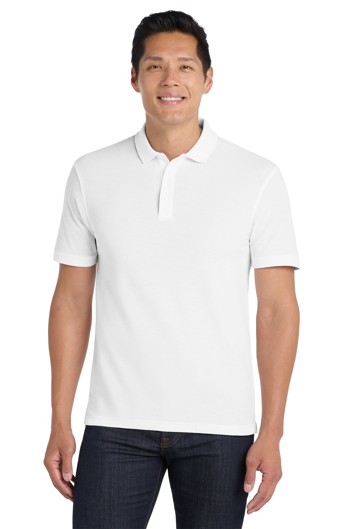 Port Authority K100 Core Classic Pique Polo in White
