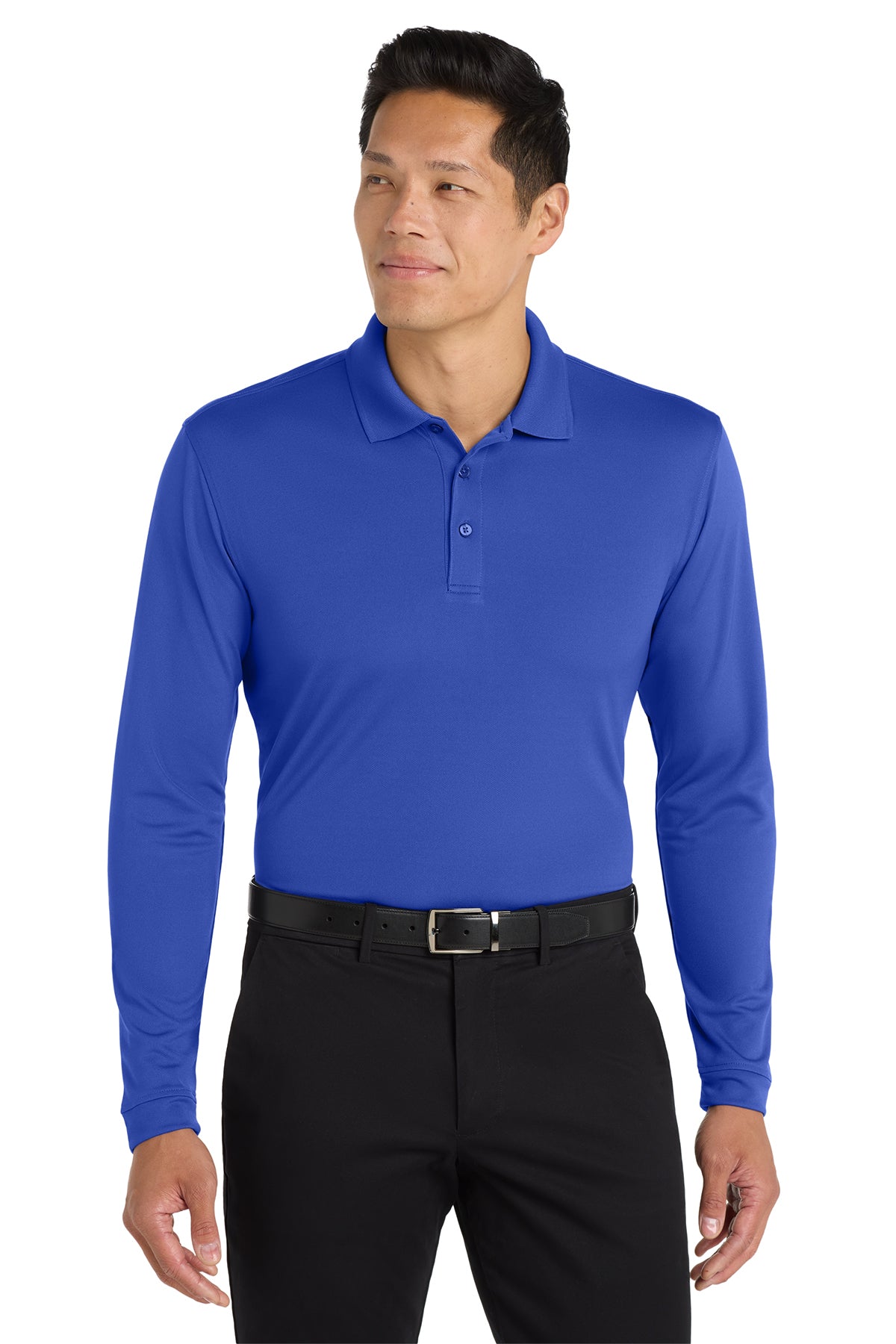 Port Authority K110LS Dry Zone UV Micro-Mesh Long Sleeve Polo in True Royal