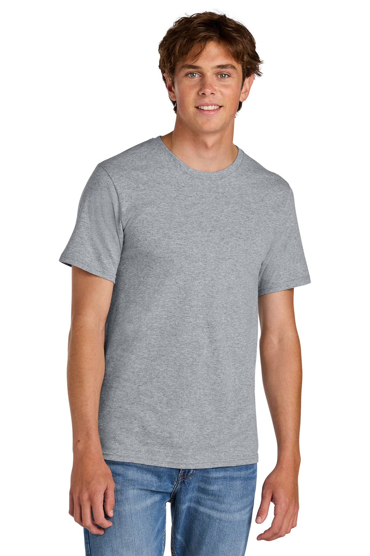 Port & Co PC43 Easy Cotton Tee in Athletic Heather