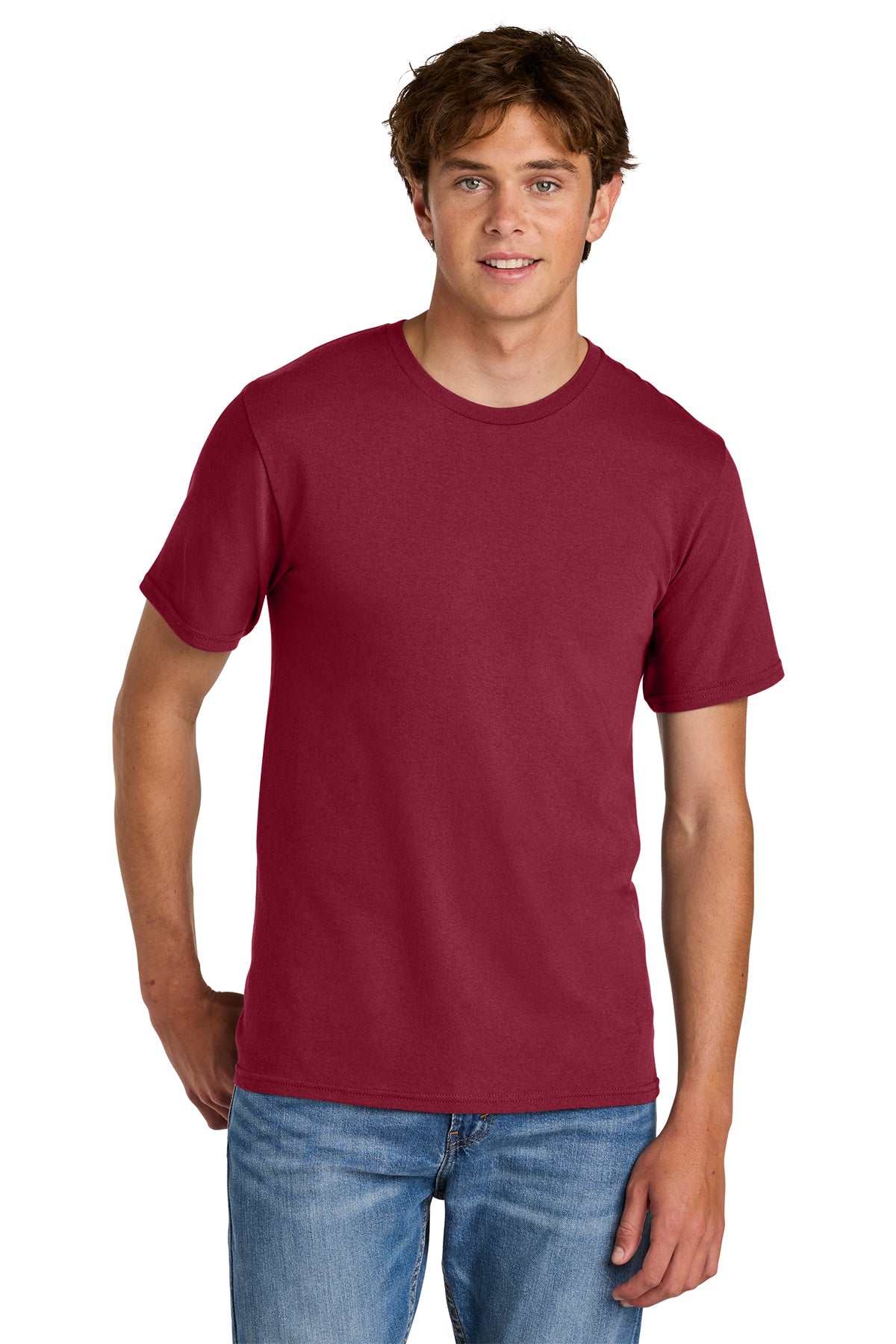 Port & Co® PC43 Easy Cotton Tee - Cardinal