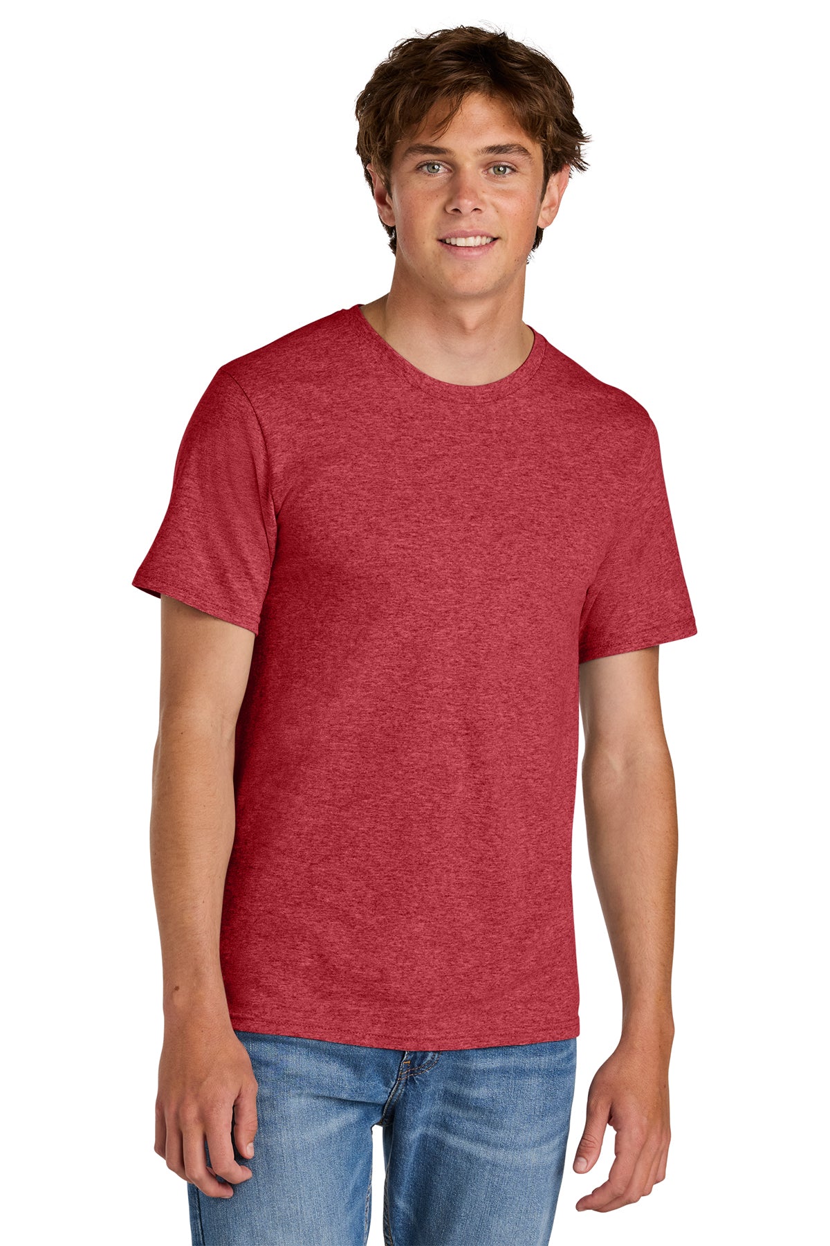 Port & Co® PC43 Easy Cotton Tee - Heather Red