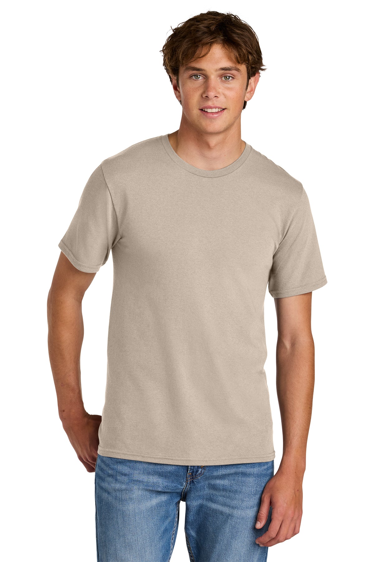 Port & Co® PC43 Easy Cotton Tee - Light Sand