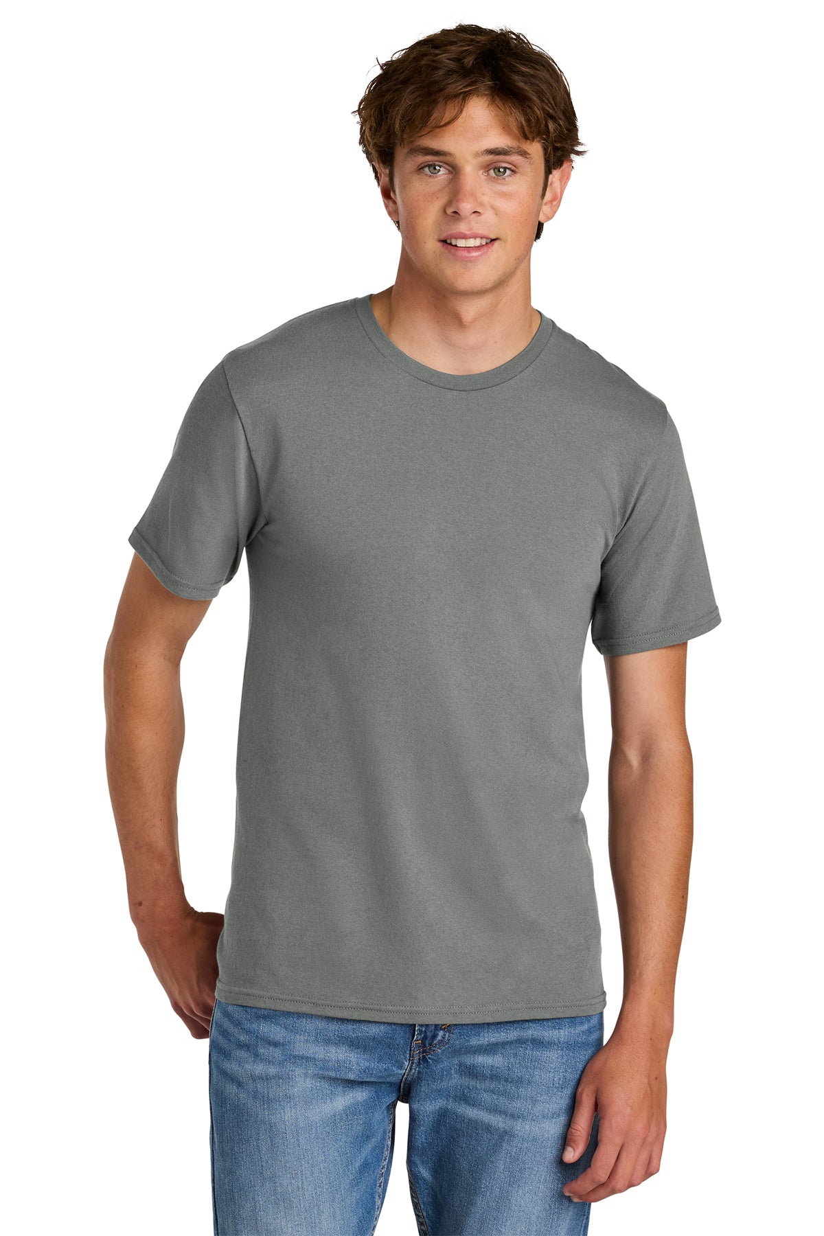 Port & Co® PC43 Easy Cotton Tee - Medium Grey