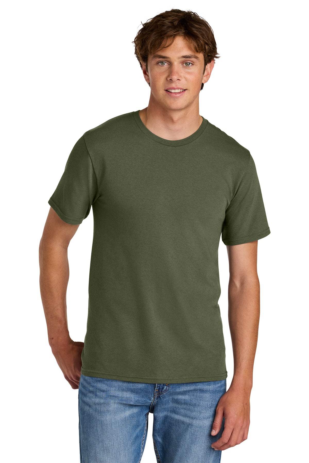 Port & Co® PC43 Easy Cotton Tee - Olive Drab Green