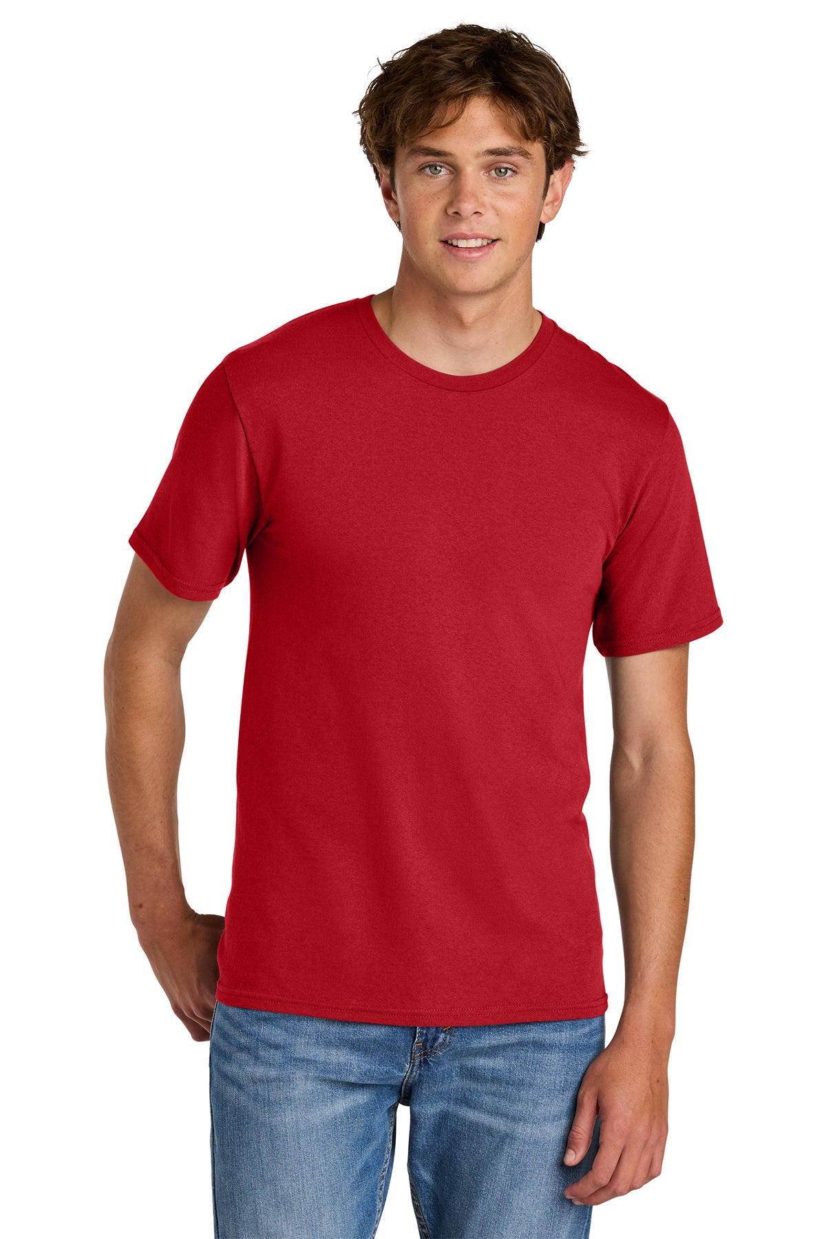 Port & Co PC43 Easy Cotton Tee in Red