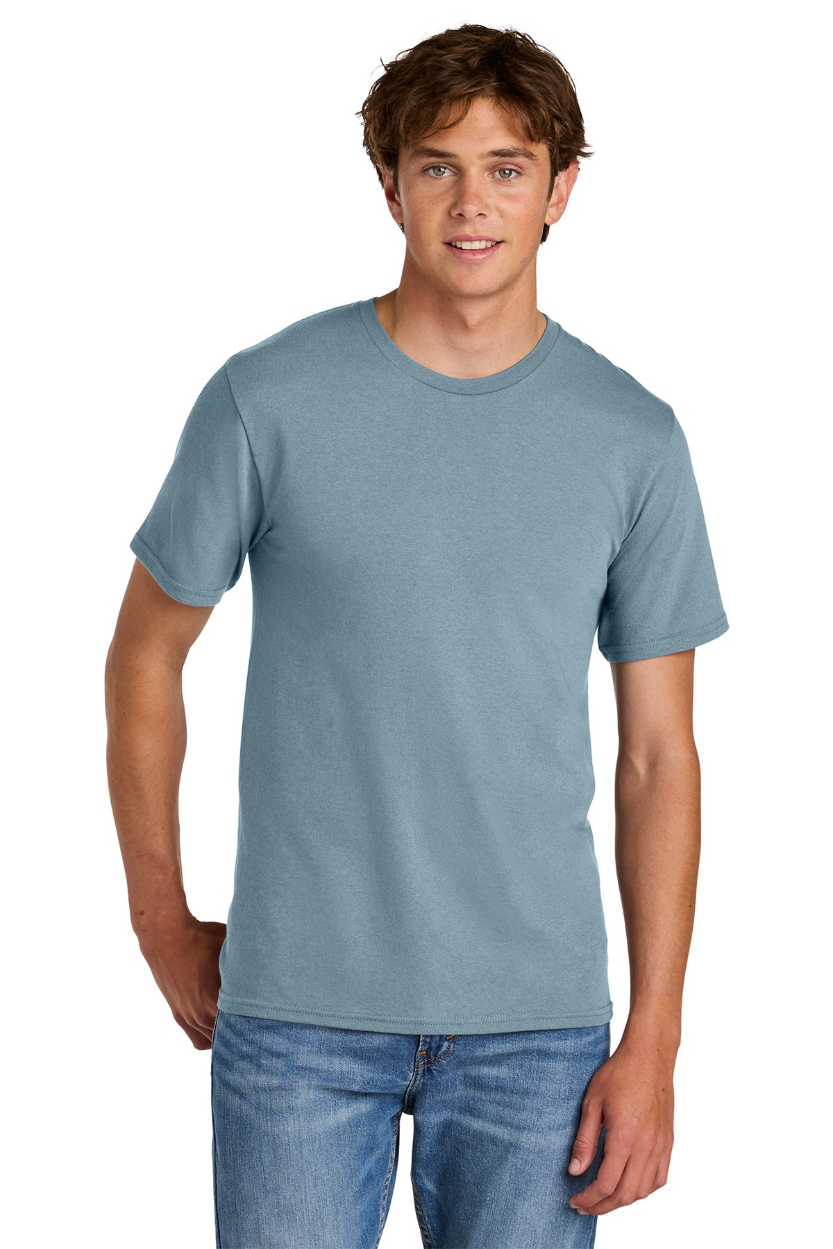 Port & Co® PC43 Easy Cotton Tee - Stonewashed Blue