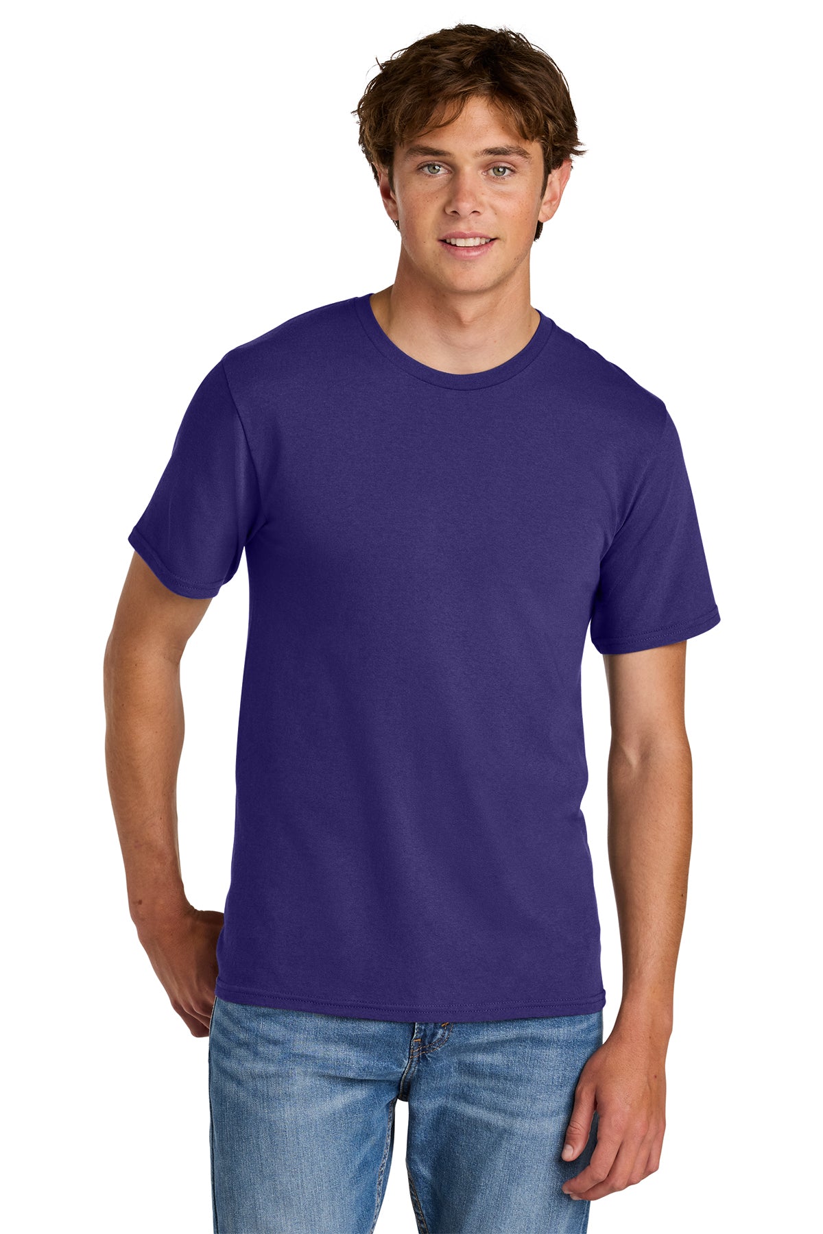 Port & Co® PC43 Easy Cotton Tee - Team Purple