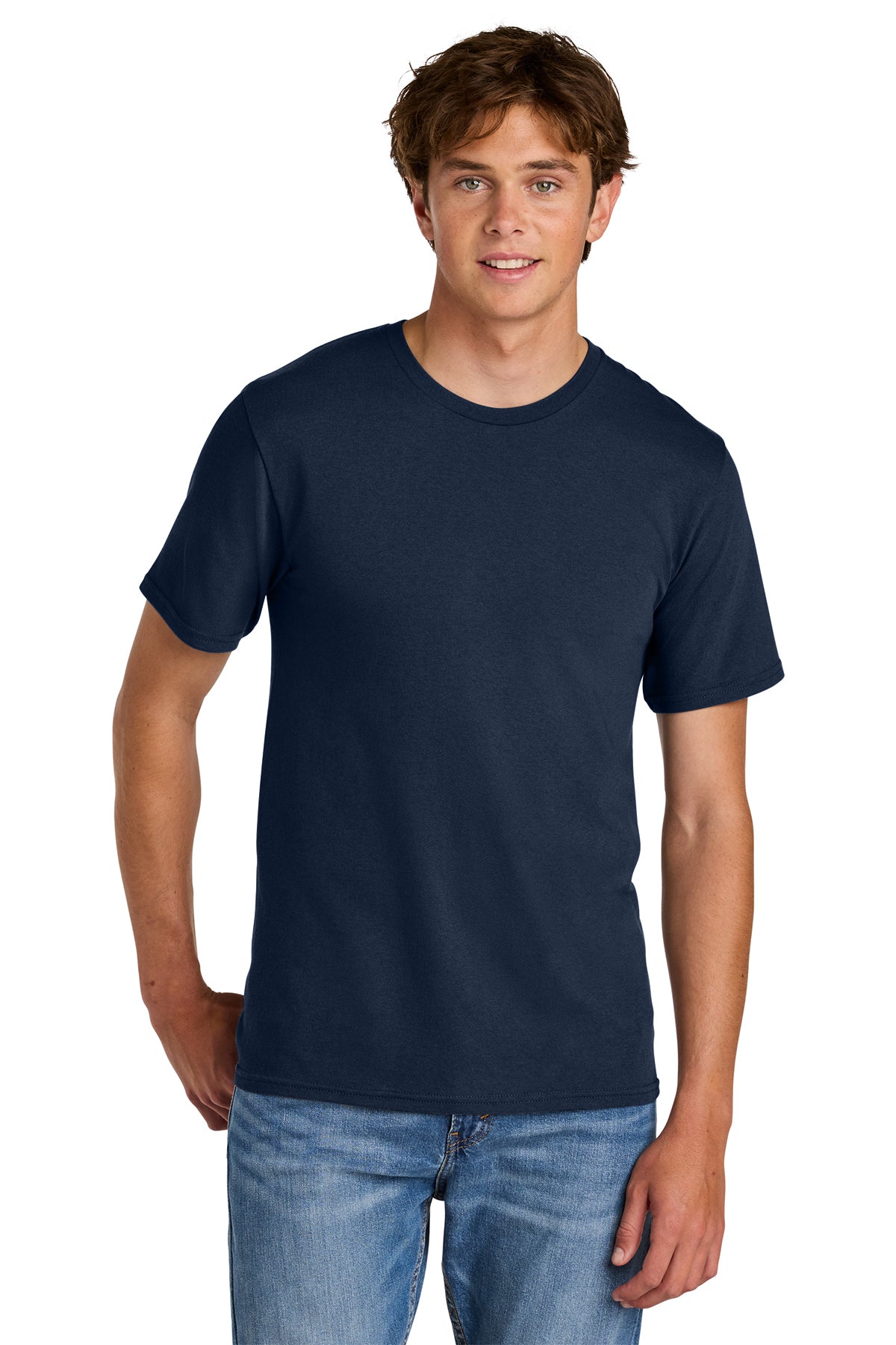 Port & Co PC43 Easy Cotton Tee in True Navy