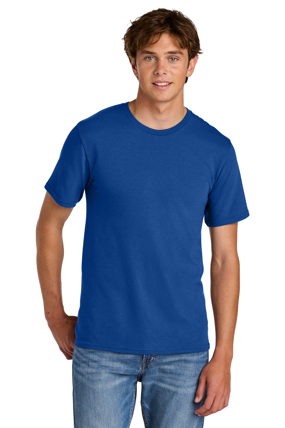 Port & Co PC43 Easy Cotton Tee in True Royal