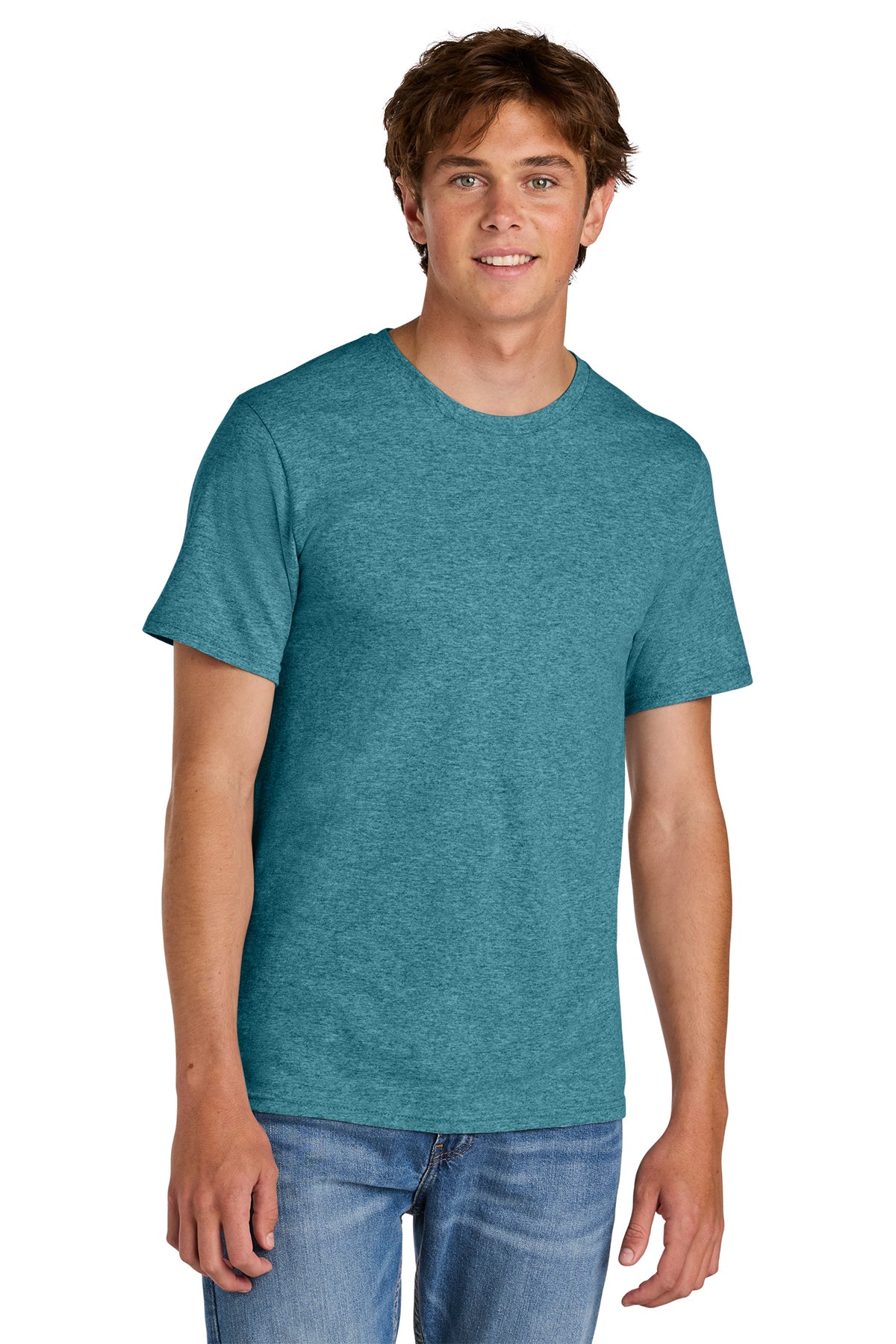 Port & Co® PC43 Easy Cotton Tee - Vivid Teal Heather