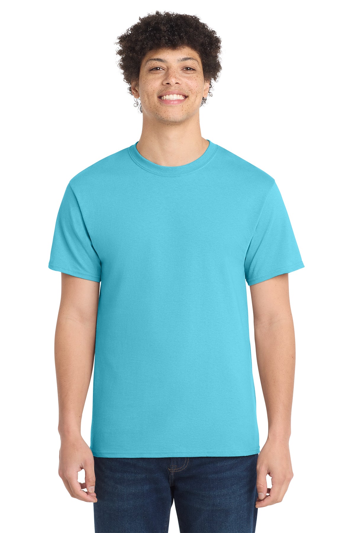 Port & Co® PC54 Core Cotton Tee - Aquatic Blue
