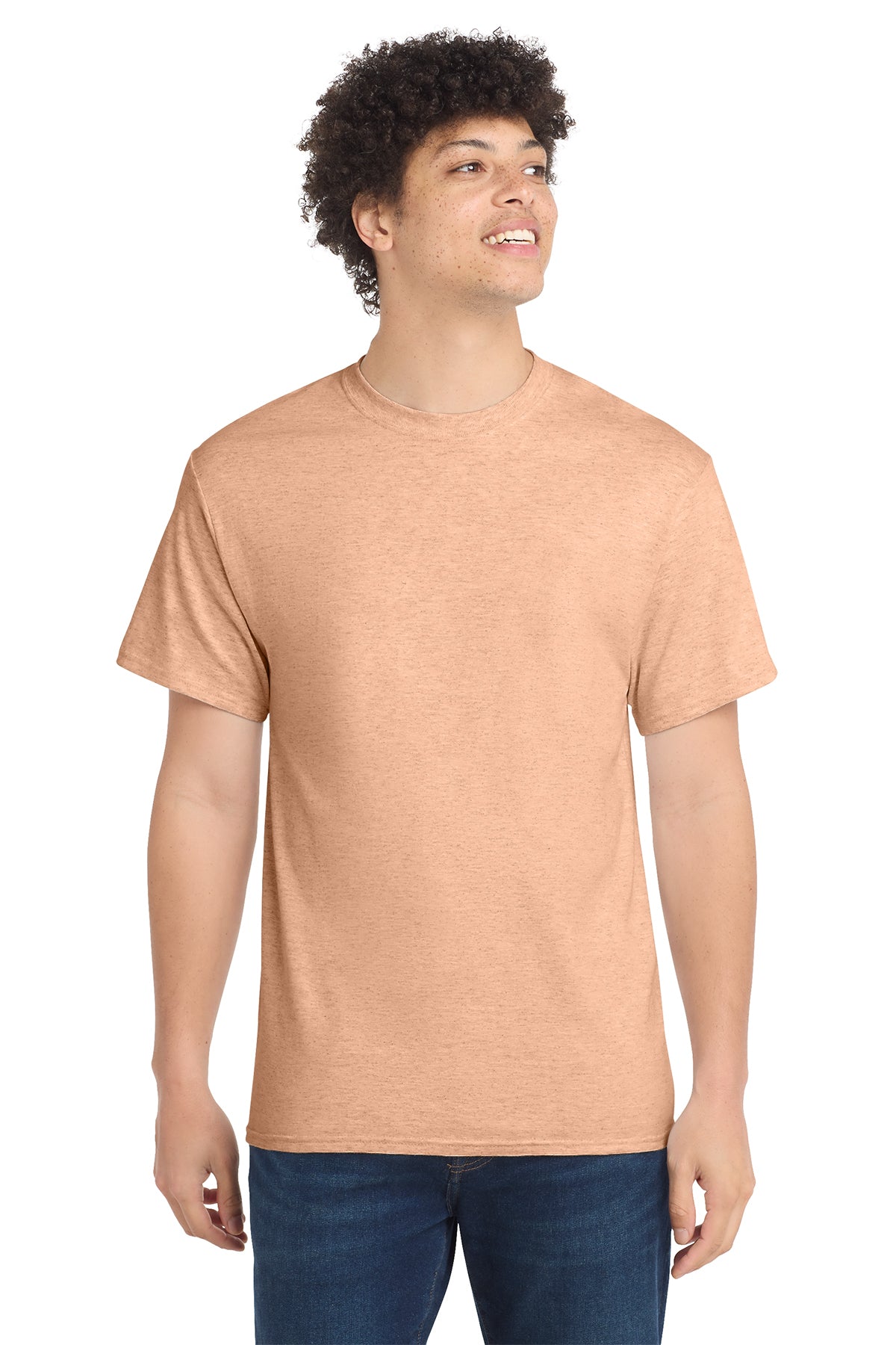 Port & Co® PC54 Core Cotton Tee - Heathered Dusty Peach