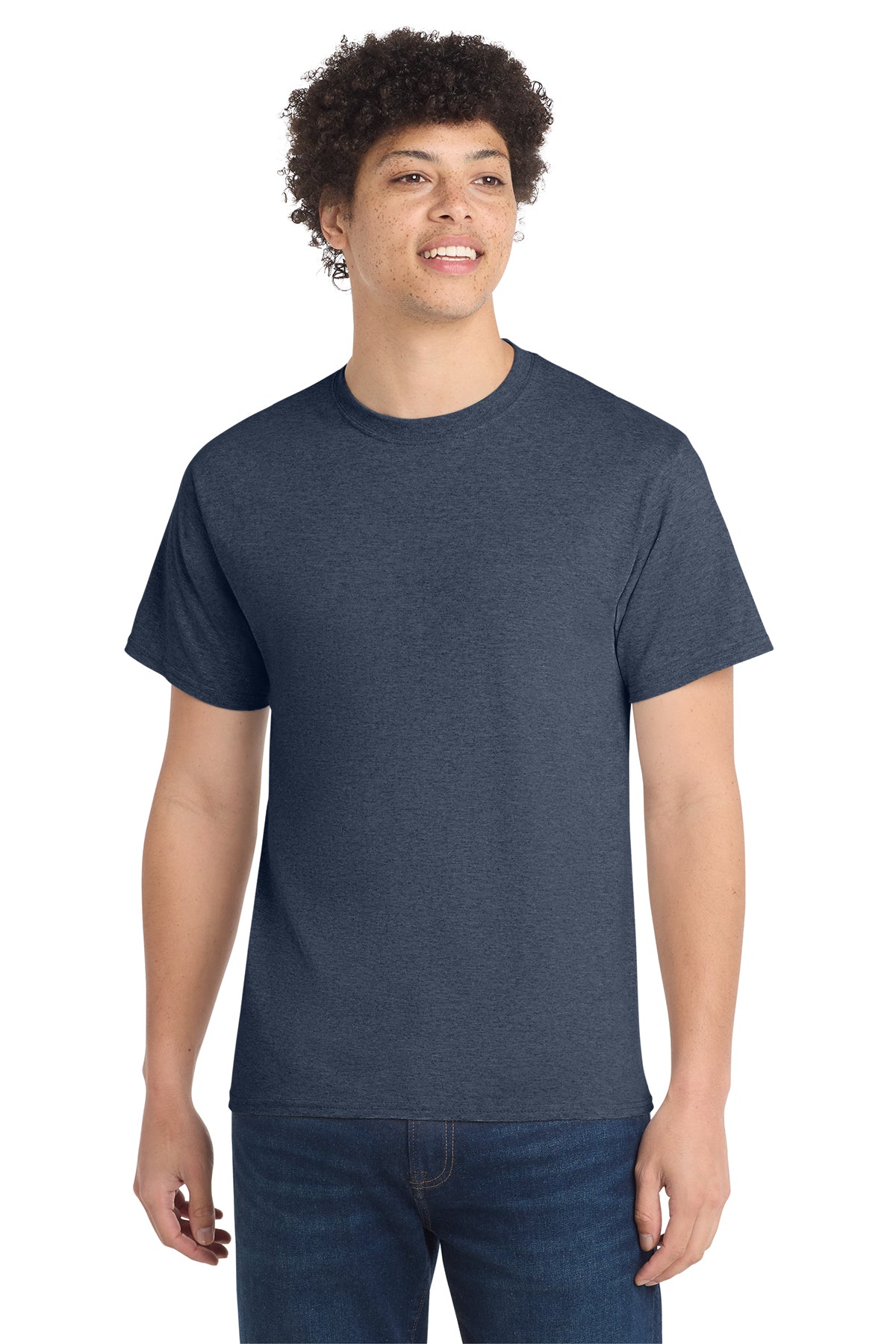 Port & Co® PC54 Core Cotton Tee - Heather Navy