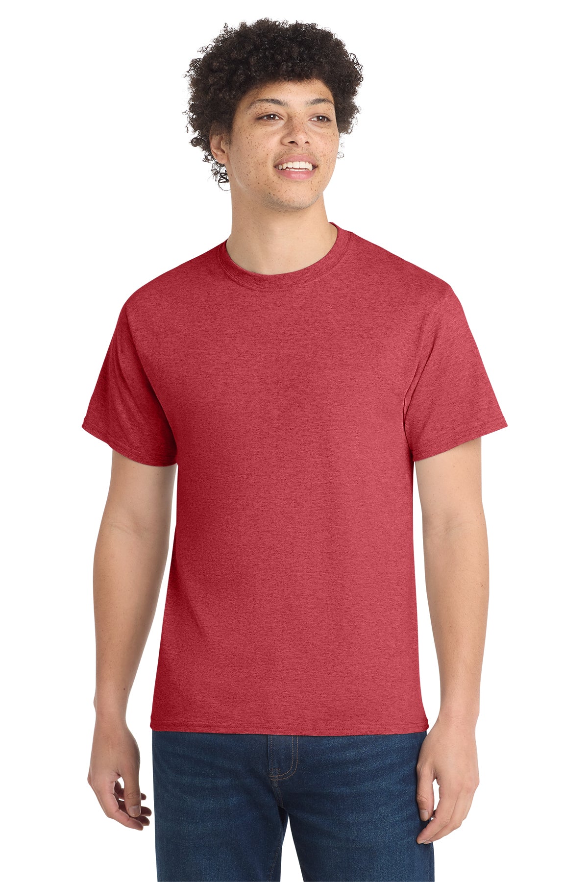 Port & Co® PC54 Core Cotton Tee - Heather Red