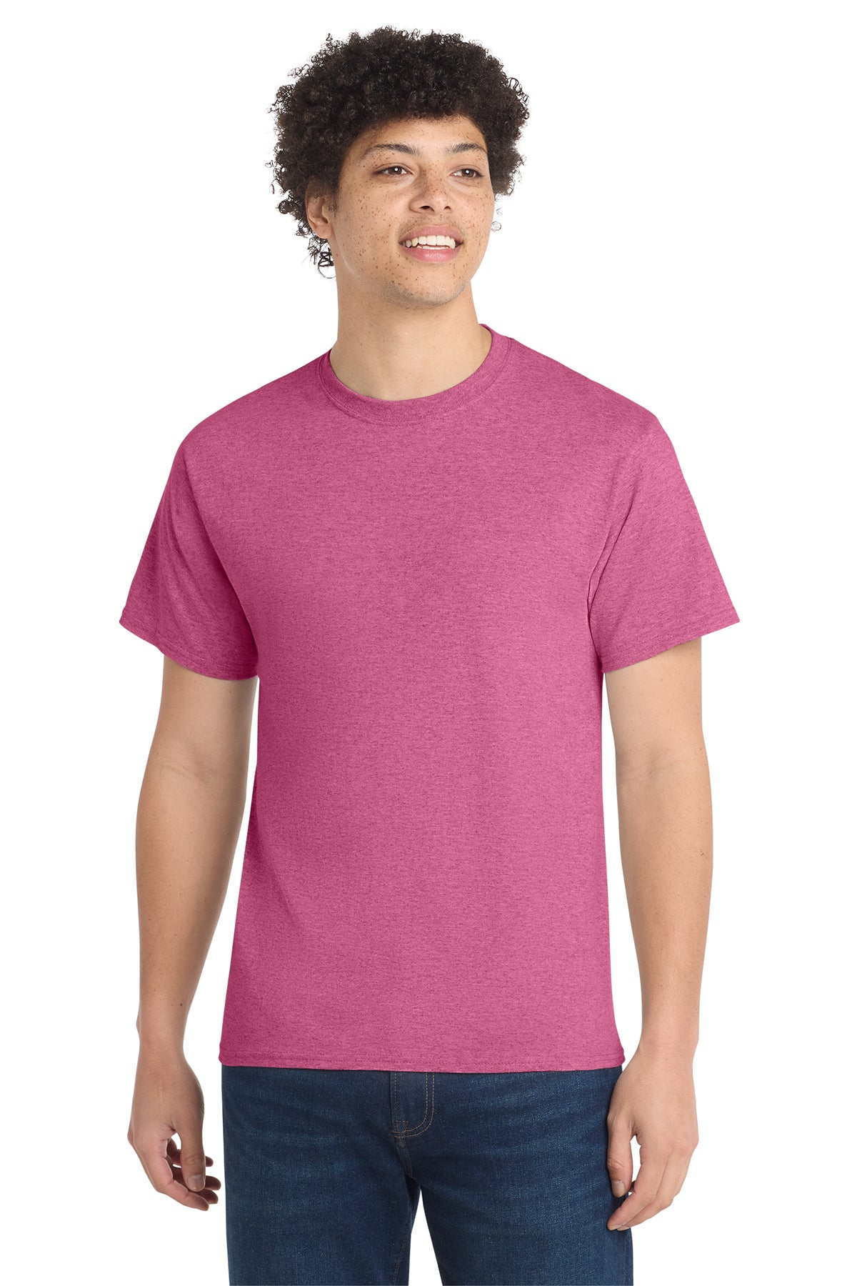 Port & Co® PC54 Core Cotton Tee - Heather Sangria