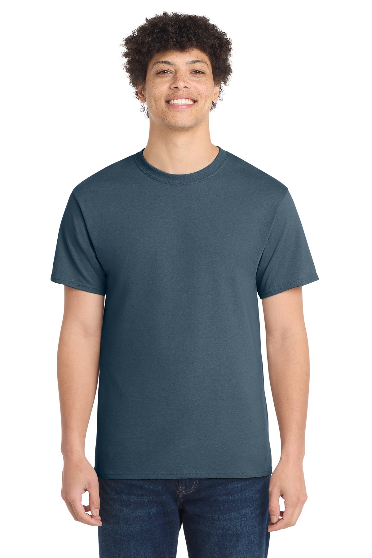 Port & Co® PC54 Core Cotton Tee - Steel Blue